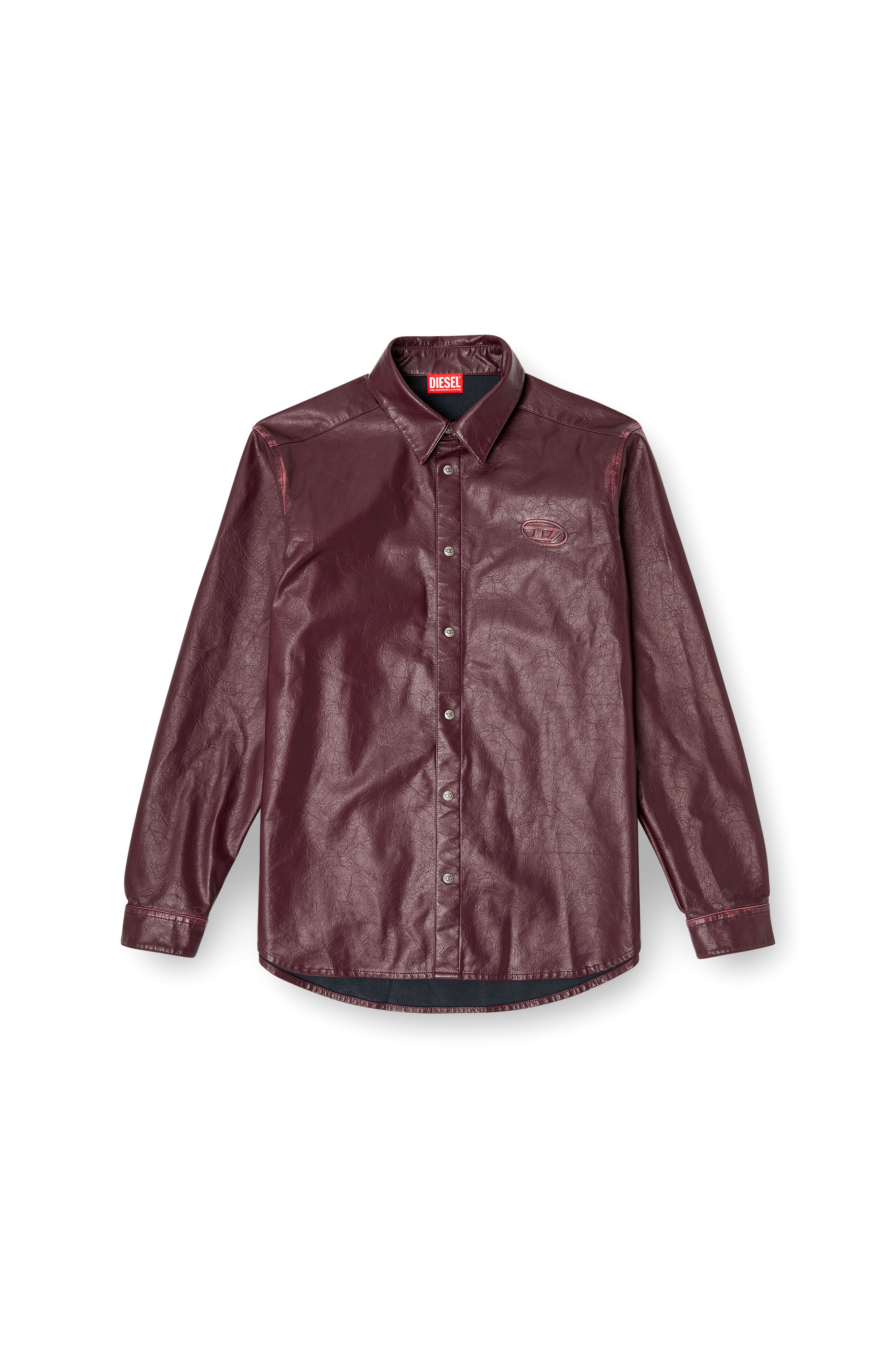 Diesel - FR-S-SIMPLY, Camisa con logotipo en burgundy Hombre in Rojo - 2