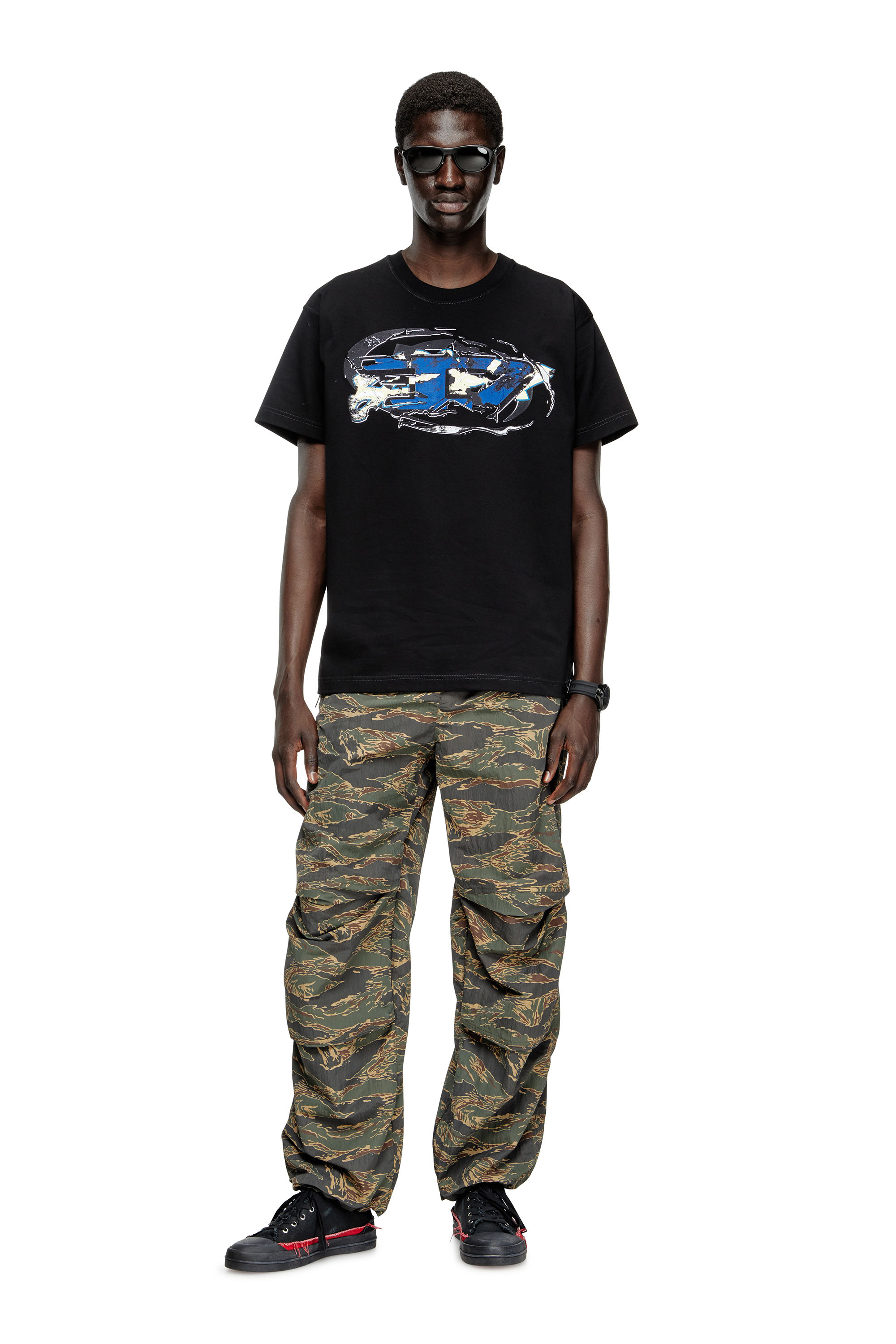 Diesel - T-NORM-T11, Camiseta con logotipo Oval D Hombre in Negro - 2