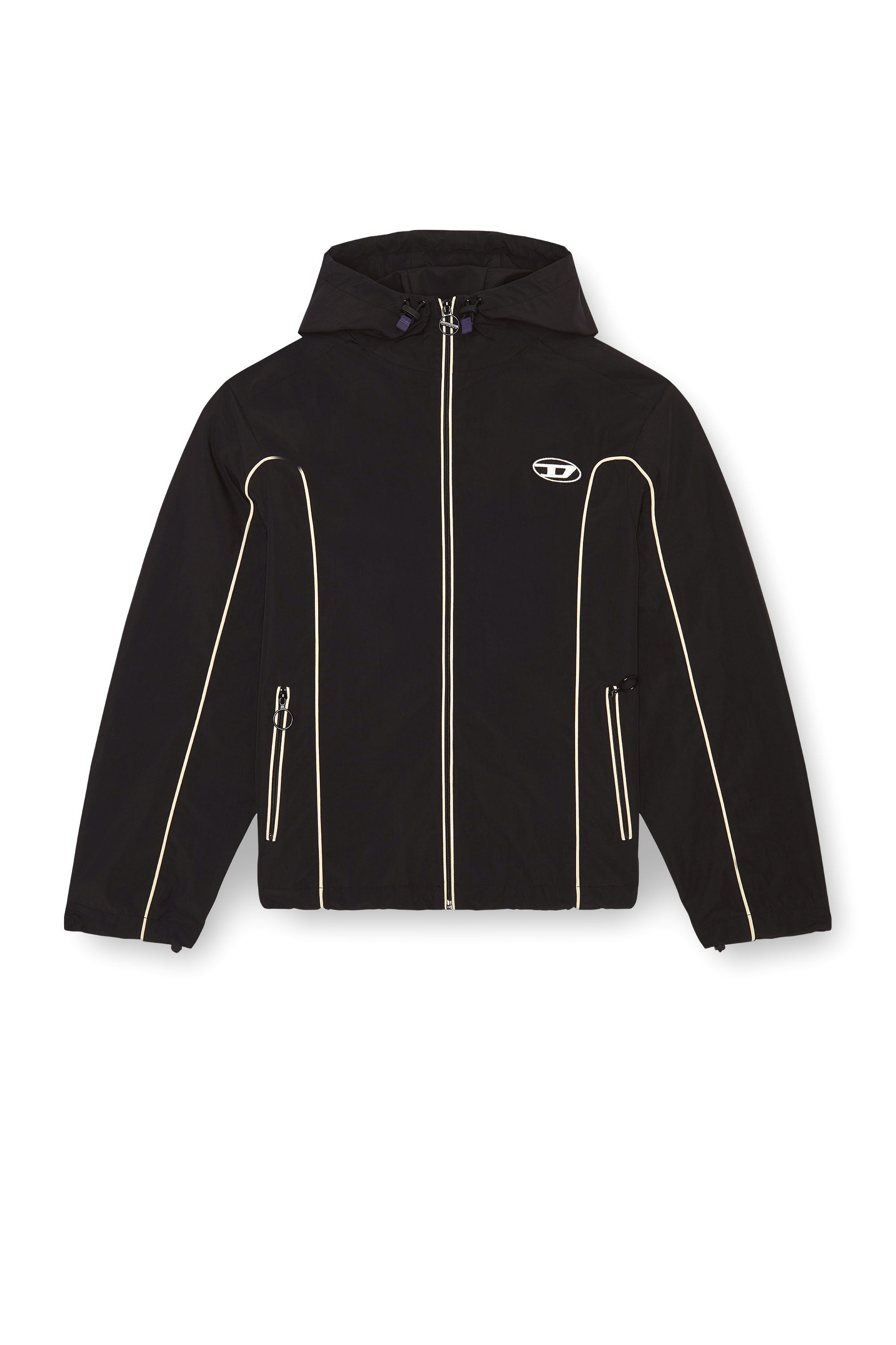 Diesel - J-HIVES, Anorak con ribetes contrastantes Hombre in Negro - 3