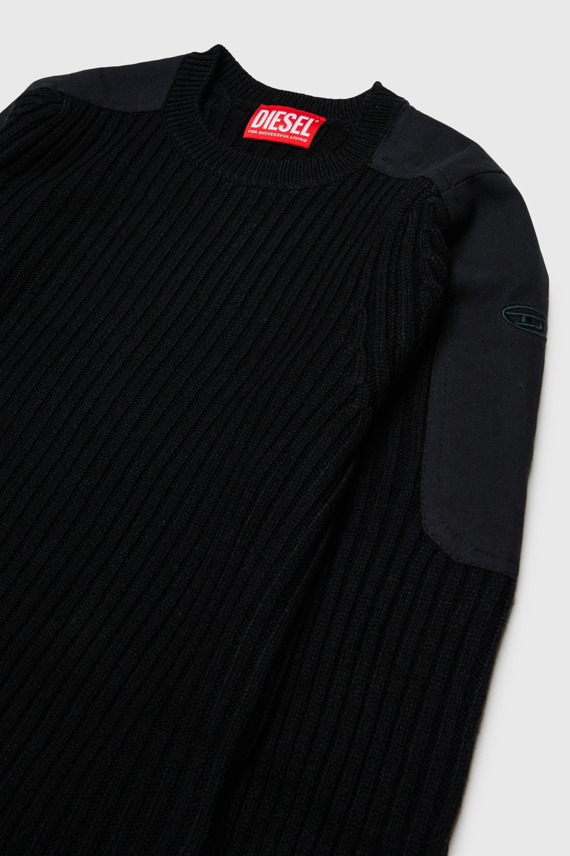 Diesel - KAMAR, Jersey deshilachado de mezcla de lana Hombre in Negro - 3