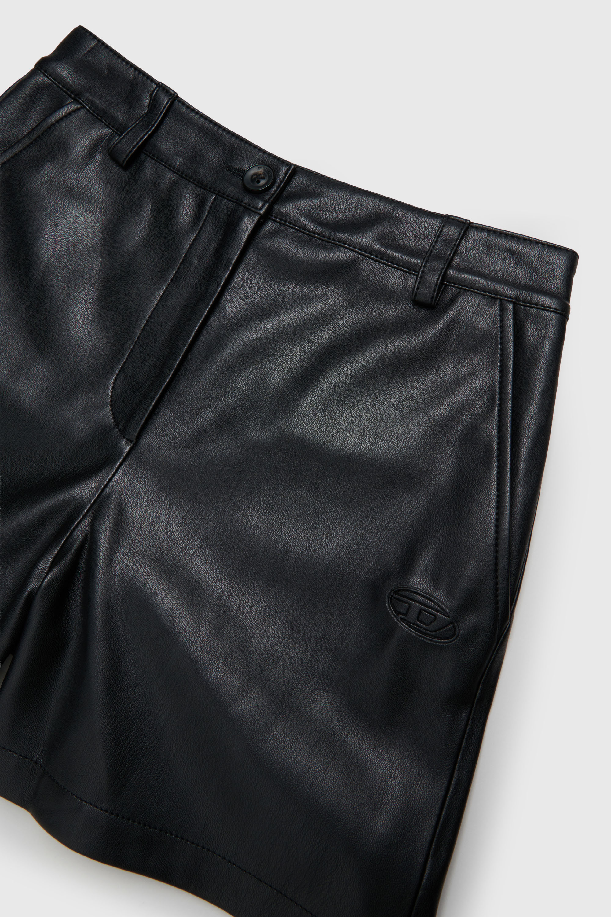 Diesel - PJENNY, Shorts de tejido revestido Mujer in Negro - 3
