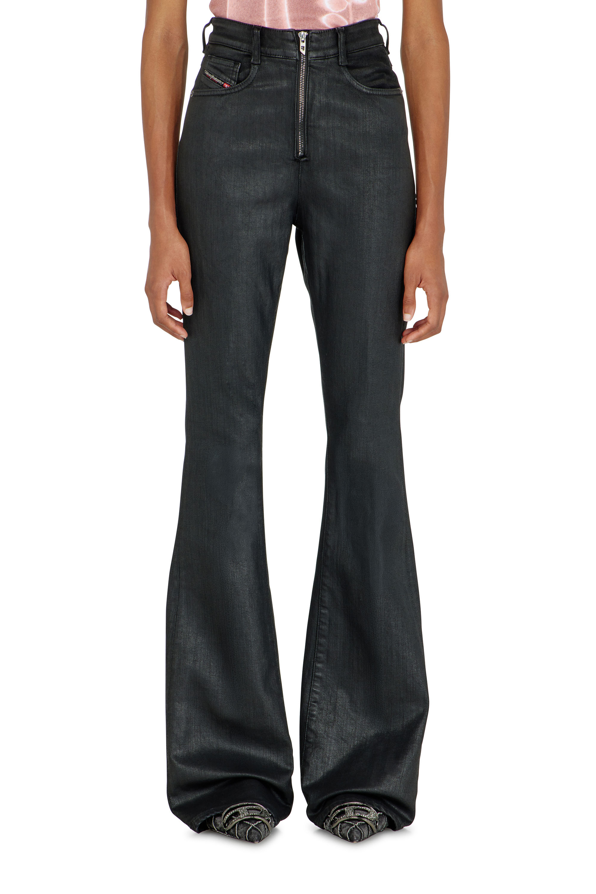 Diesel - Bootcut Jeans 1973 D-Partt 09P78 Mujer, Negro/Gris oscuro - 4