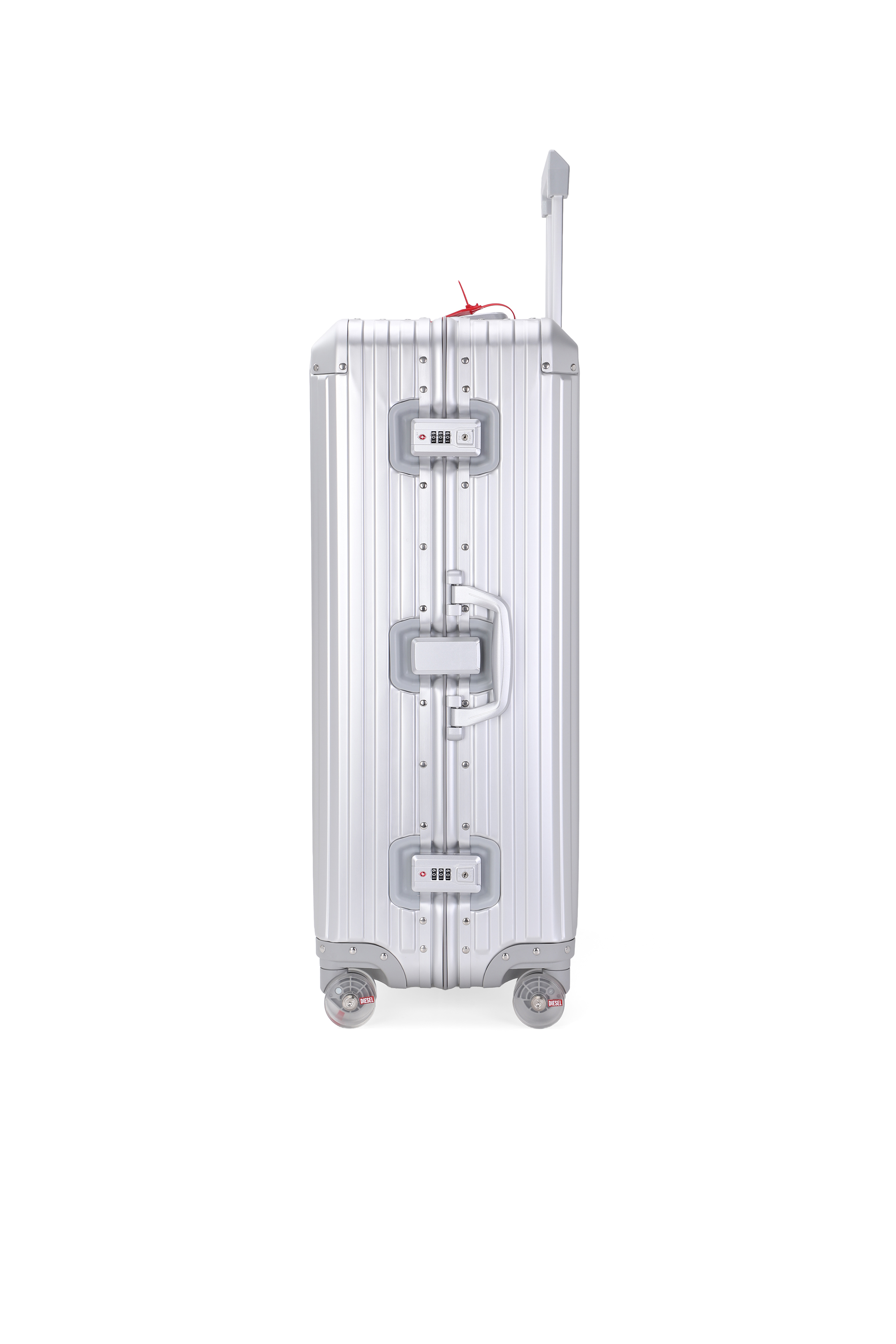 Diesel - DIESEL ALUMINUM TROLLEY- DSL002, Maleta de aluminio tama&ntilde;o L Unisex in Plateado - 4