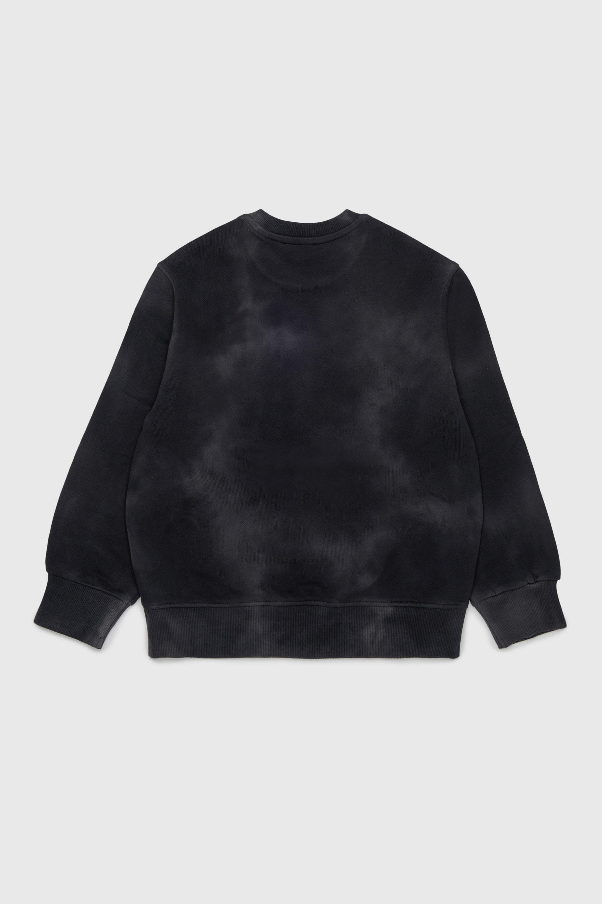 Diesel - SFIN OVER, Man's Cloudy-effect sweatshirt with phoenix motif in Black - 2