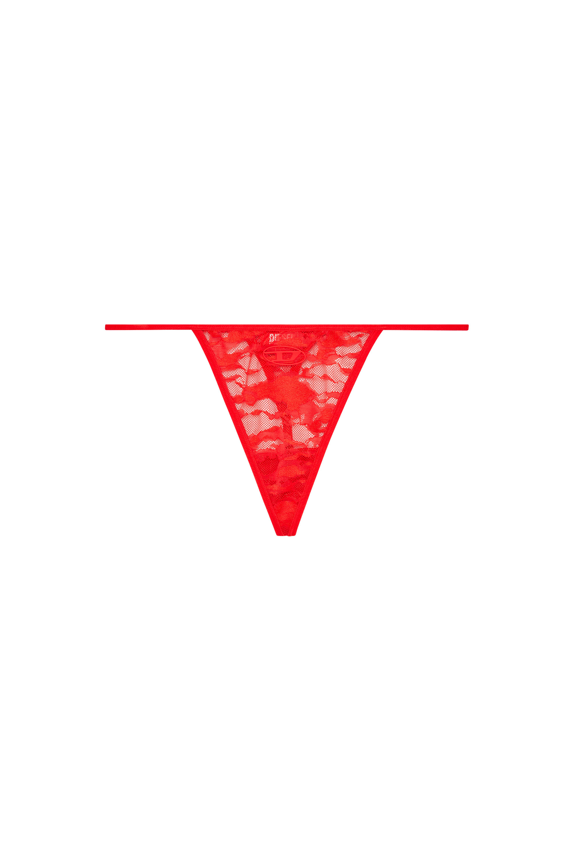 Diesel - BEATRIX-UTLT, Tanga de encaje elástico de camuflaje Mujer in Rojo - 4