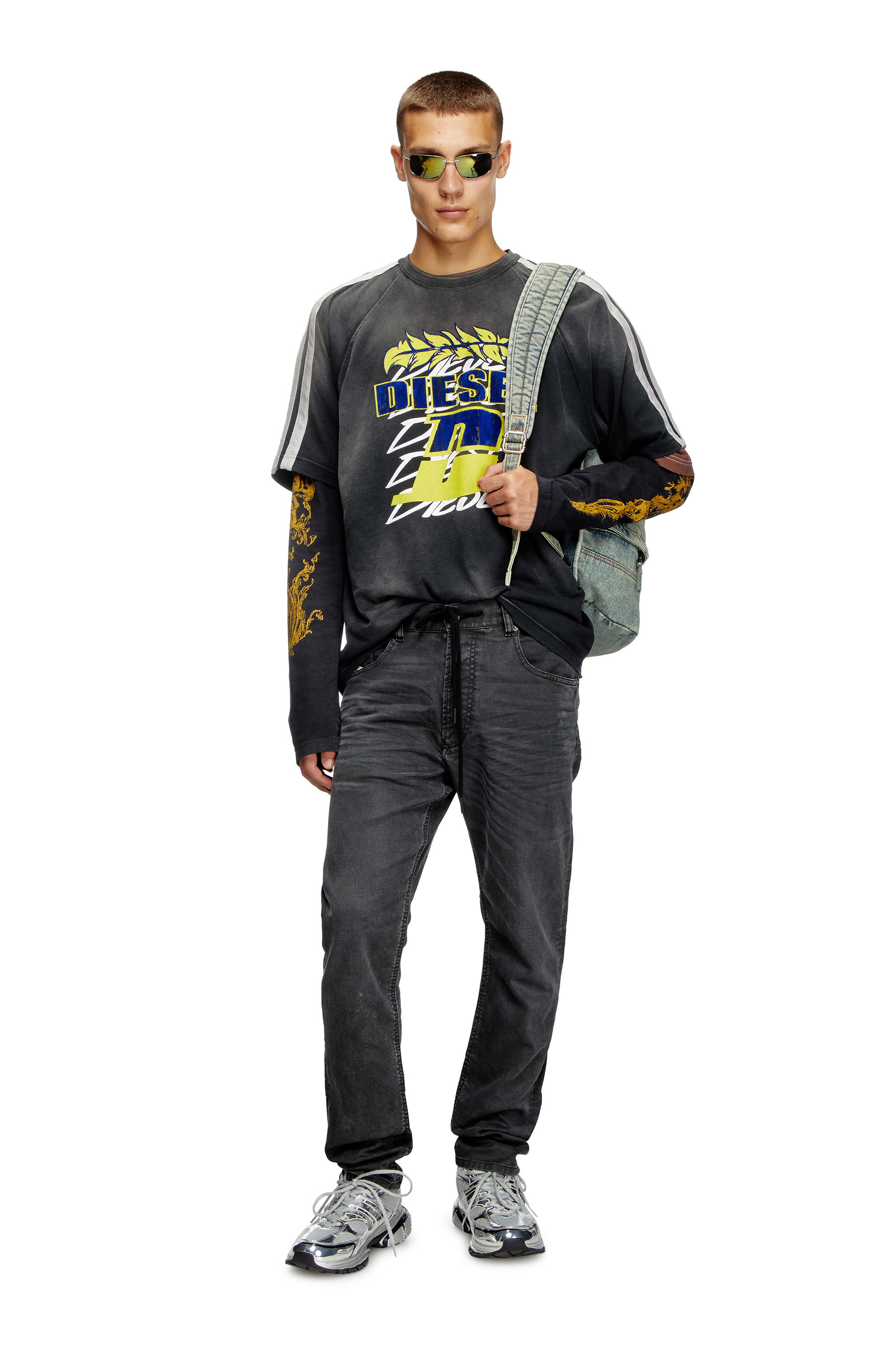 Diesel - Regular 2032 D-Krooley Joggjeans® 09J75 Hombre, Negro - 2