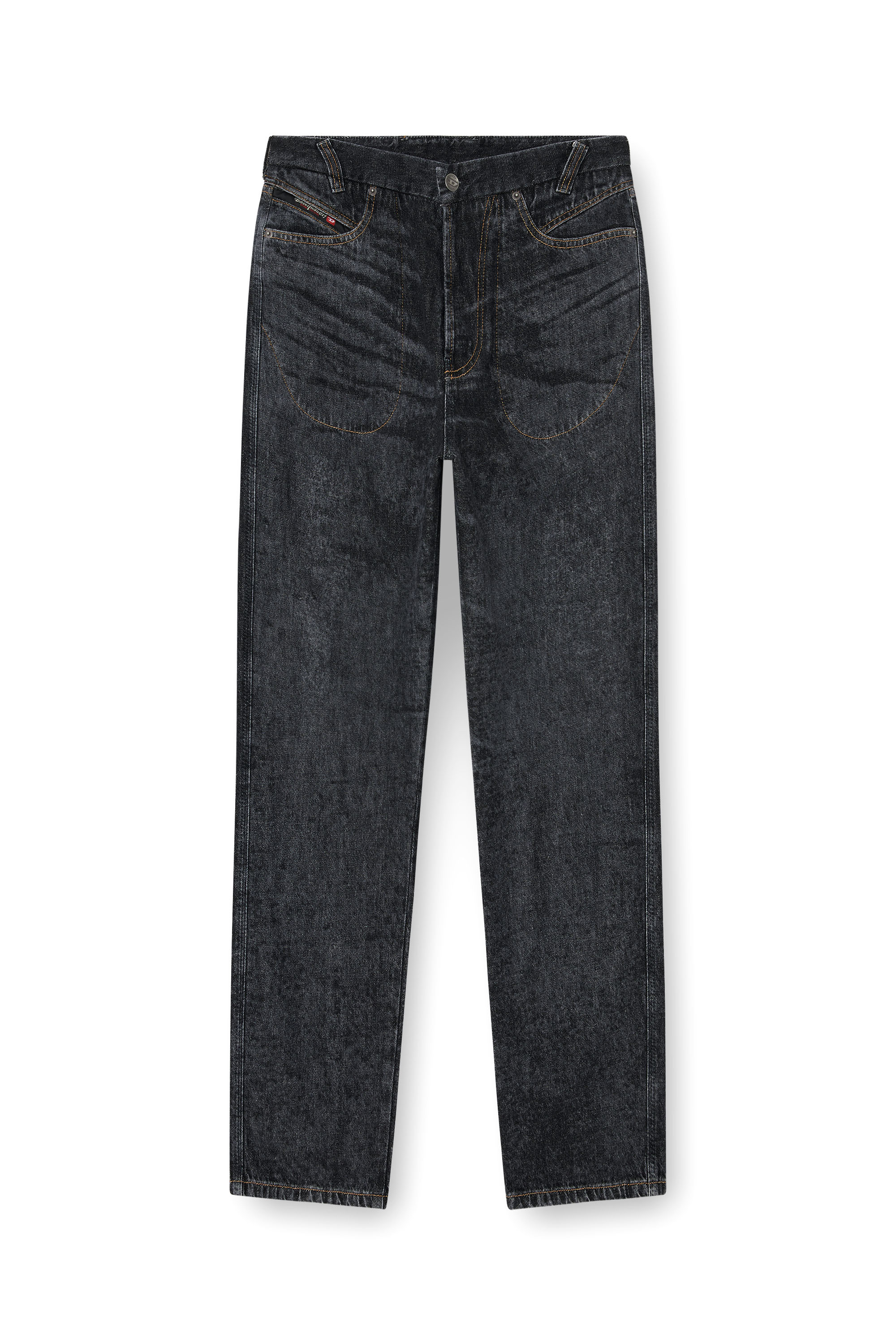 Diesel - Relaxed Jeans D-Marcus 09Q24 Hombre, Negro/Gris oscuro - 3