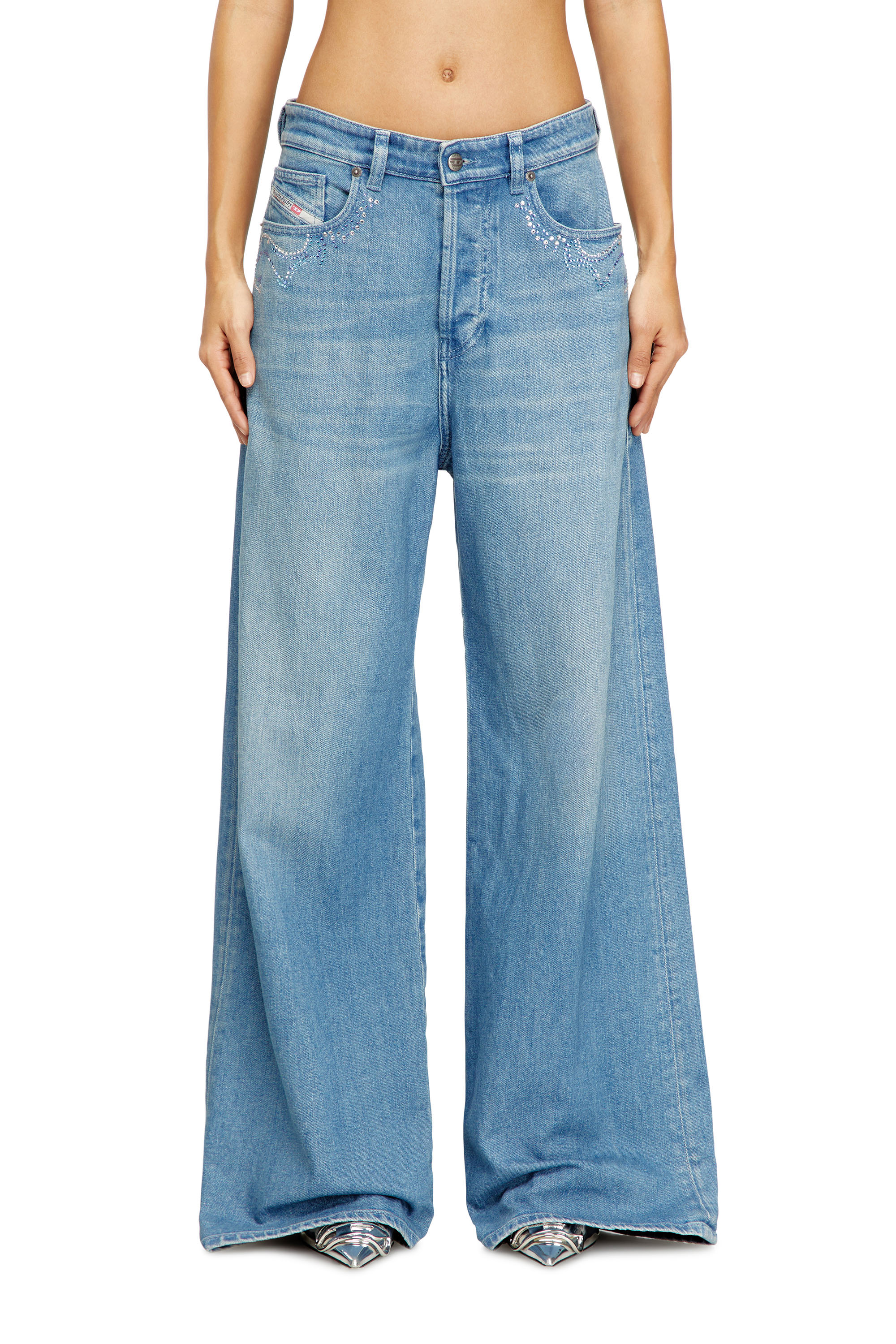 Diesel - Relaxed Jeans 1996 D-Sire 09Q18 Mujer, Azul medio - 1