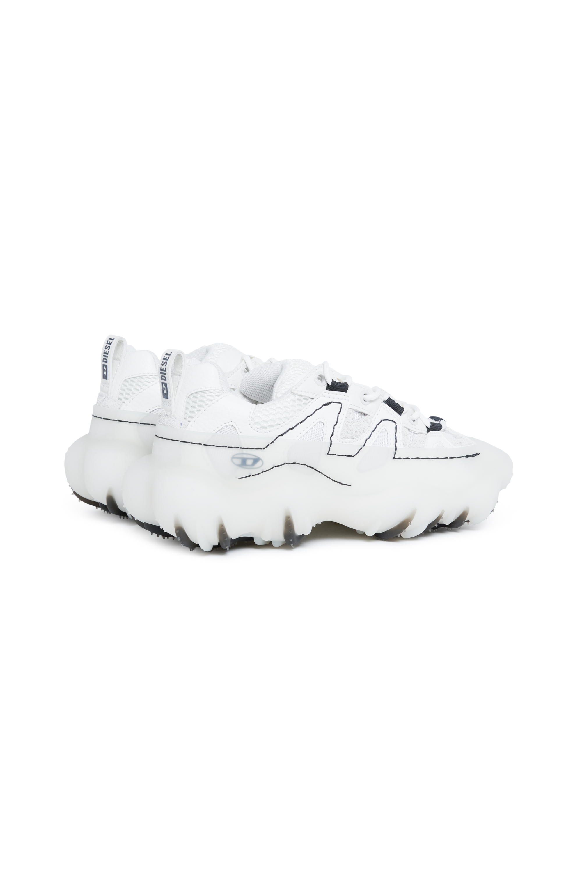 Diesel - S-PROTOTYPE P1, Deportivas en malla, cuero y ripstop Unisex in Blanco - 4