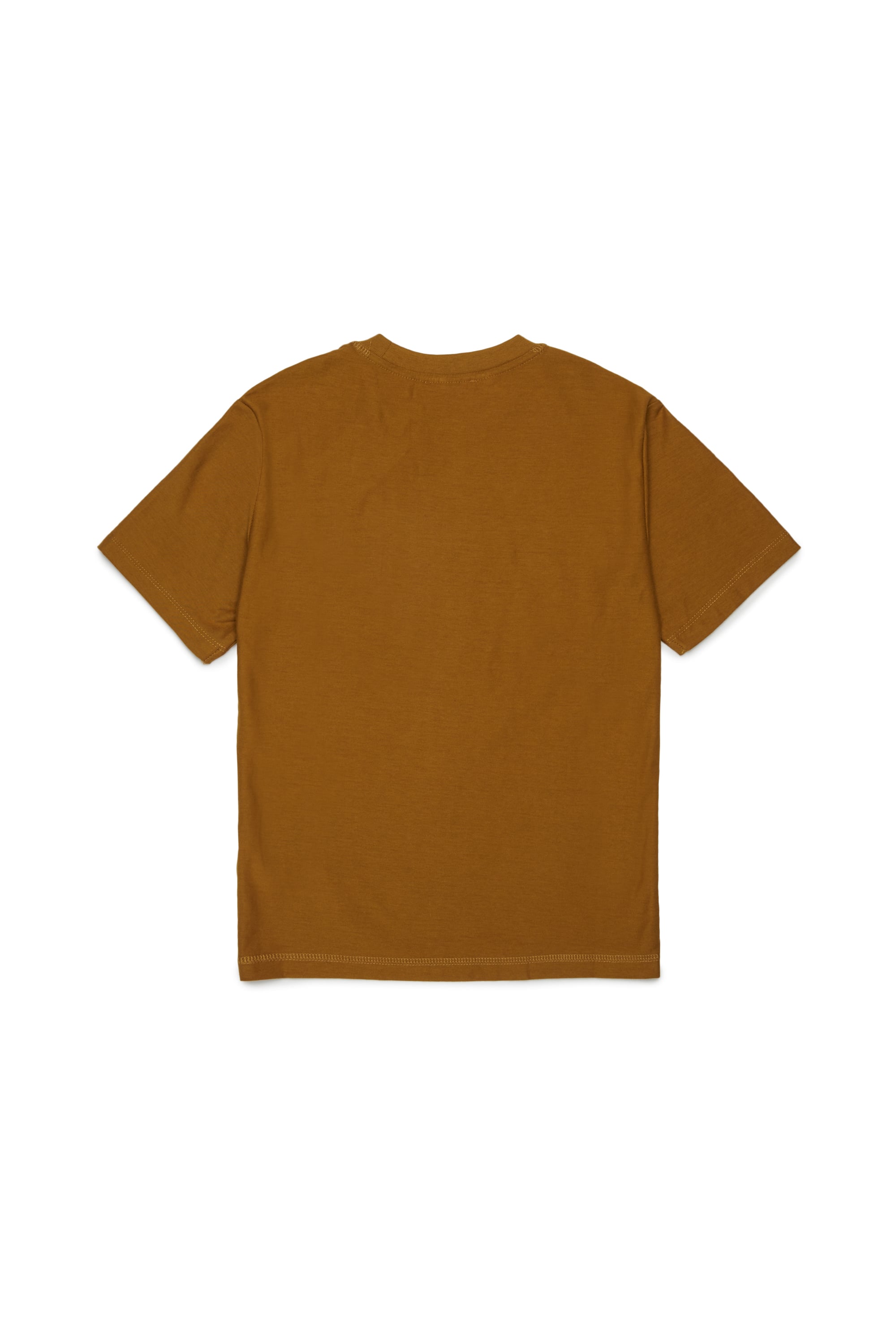 Diesel - TFRIT OVER, Camiseta con logo Oval D y efecto jaspeado Hombre in Marr&oacute;n - 2