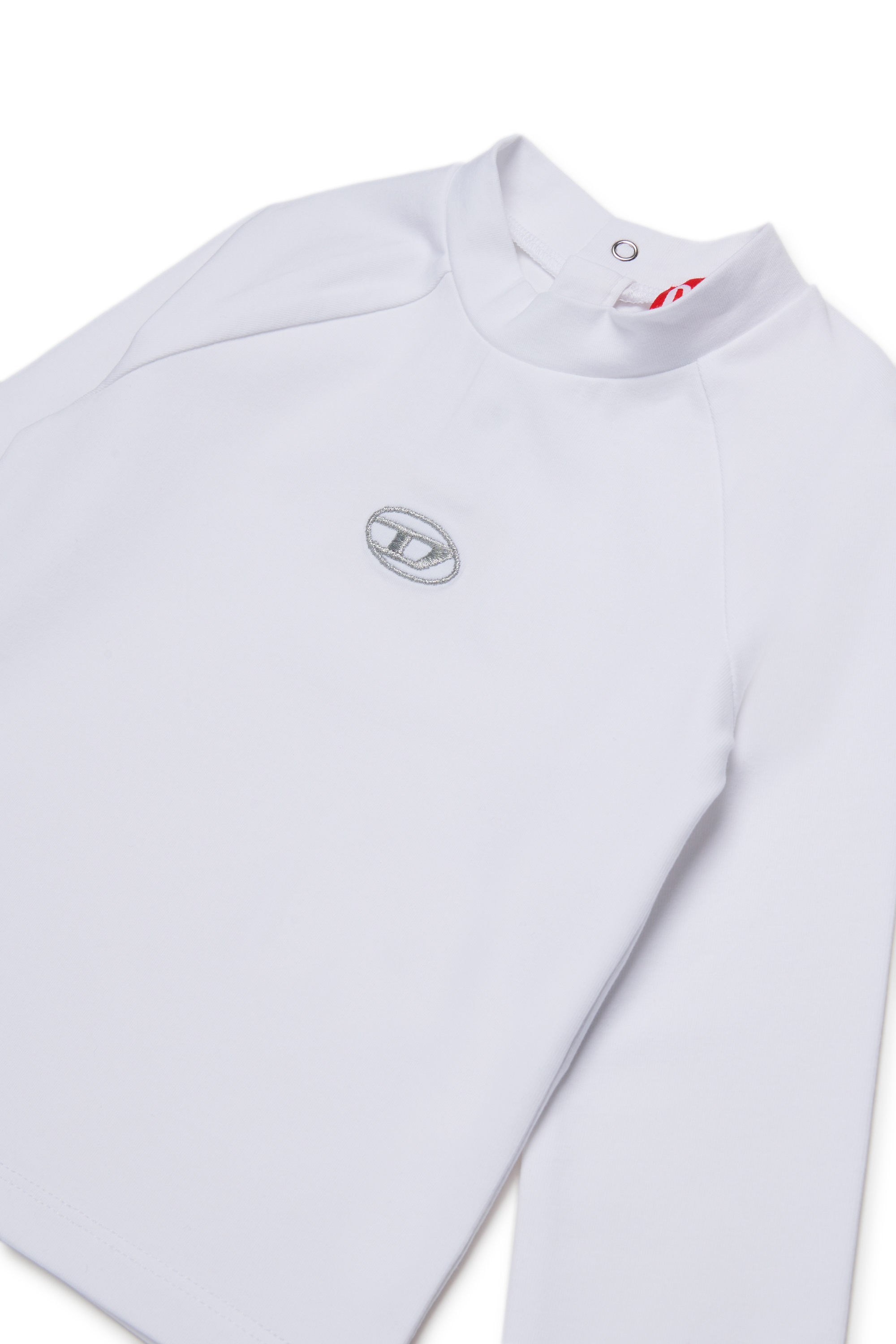 Diesel - TRESPYB, Camiseta de algodón con logo bordado Mujer in Blanco - 3