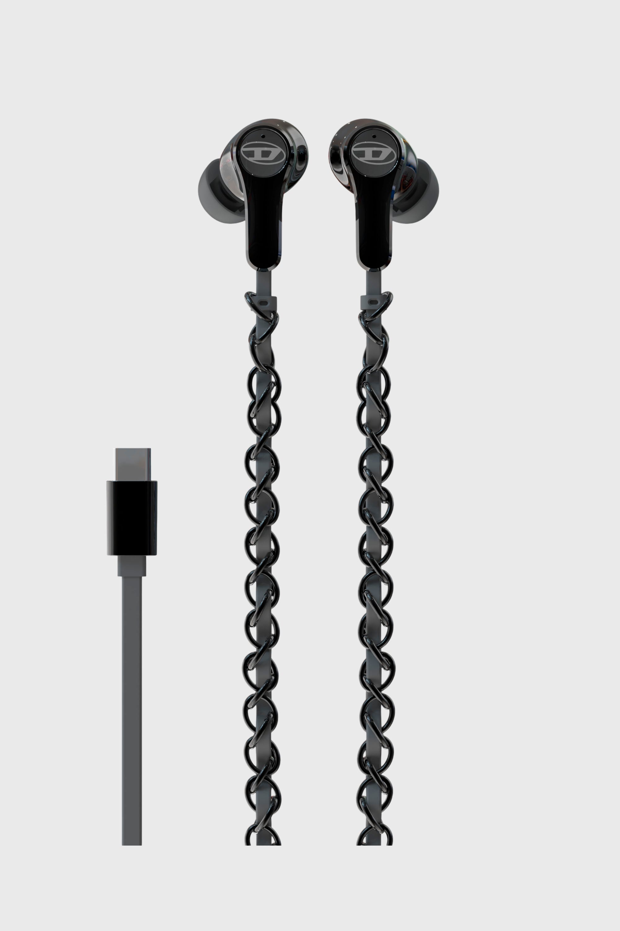 Diesel - 60686 WIRED EARBUDS WIRED EARBUDS, Auriculares con cable y charms Unisex in Negro - 2