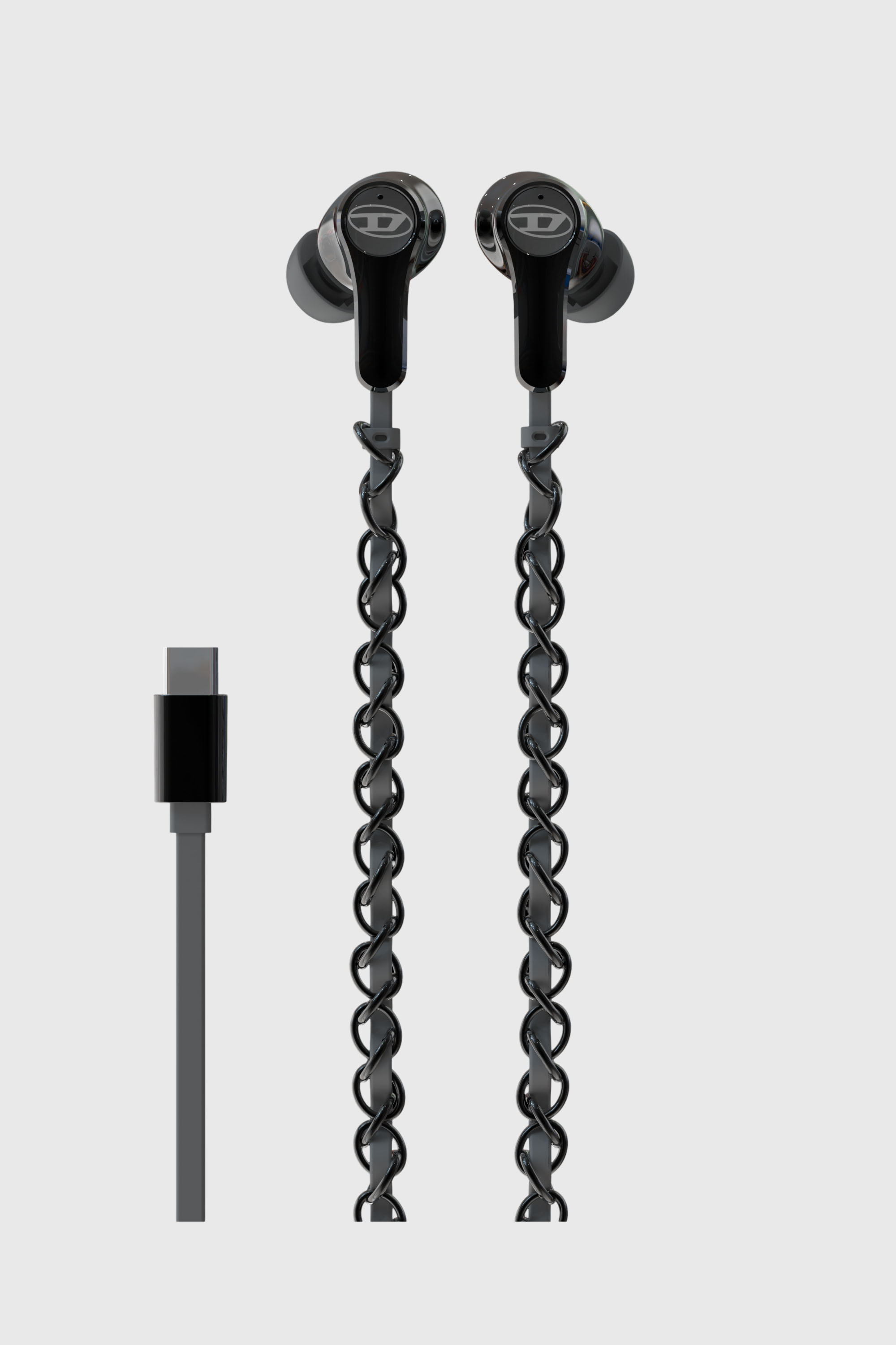 Diesel - 60686 WIRED EARBUDS WIRED EARBUDS, Auriculares con cable y charms Unisex in Negro - 2
