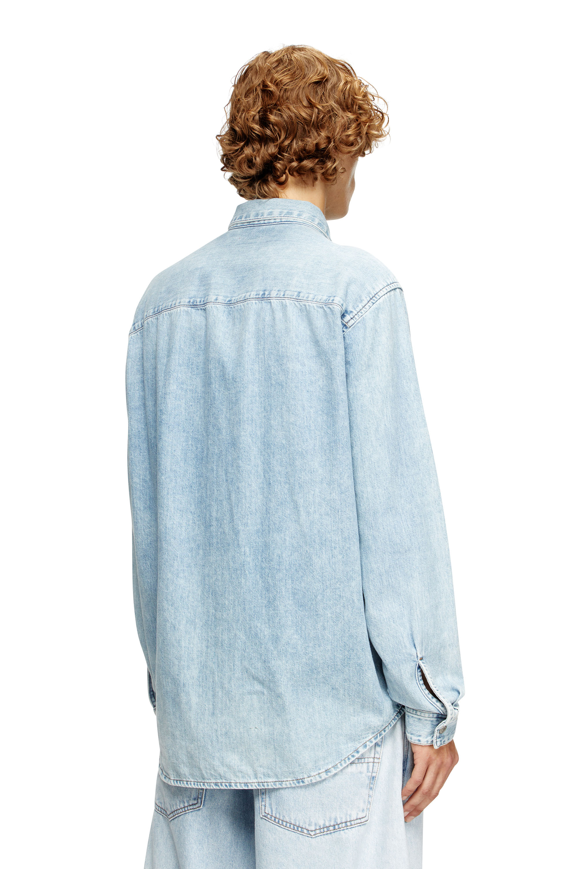 Diesel - D-SIMPLY, Camisa en denim Hombre in Azul marino - 4