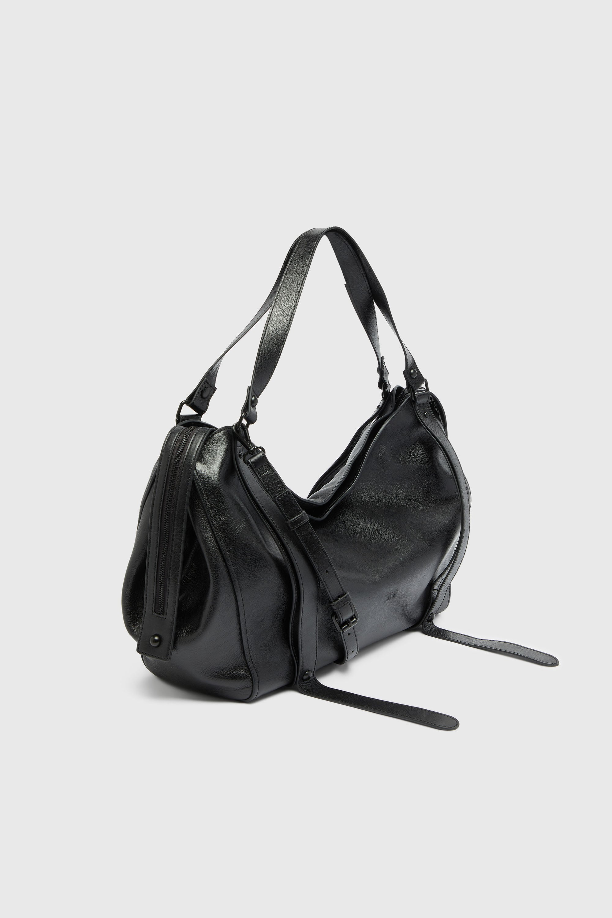 Diesel - D-ONE TOPHANDLE L, D-One-Bolso large con asa superior de piel Unisex in Negro - 5