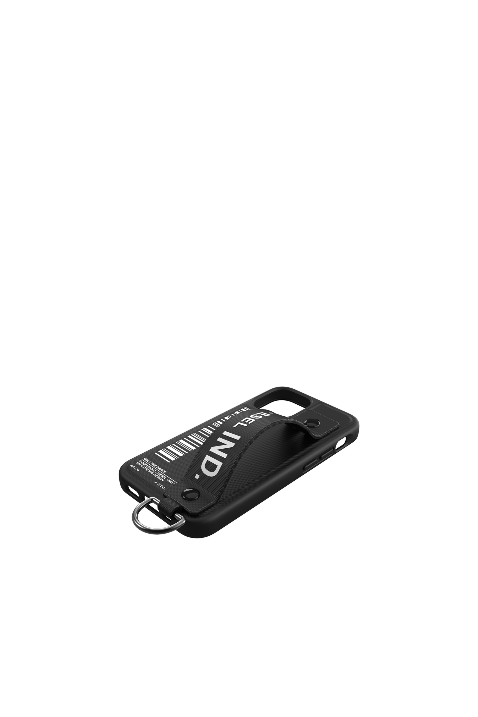 Diesel - 42524 STANDARD CASE, Funda con correa de mano por iPhone 12 Mini Unisex in Negro - 4