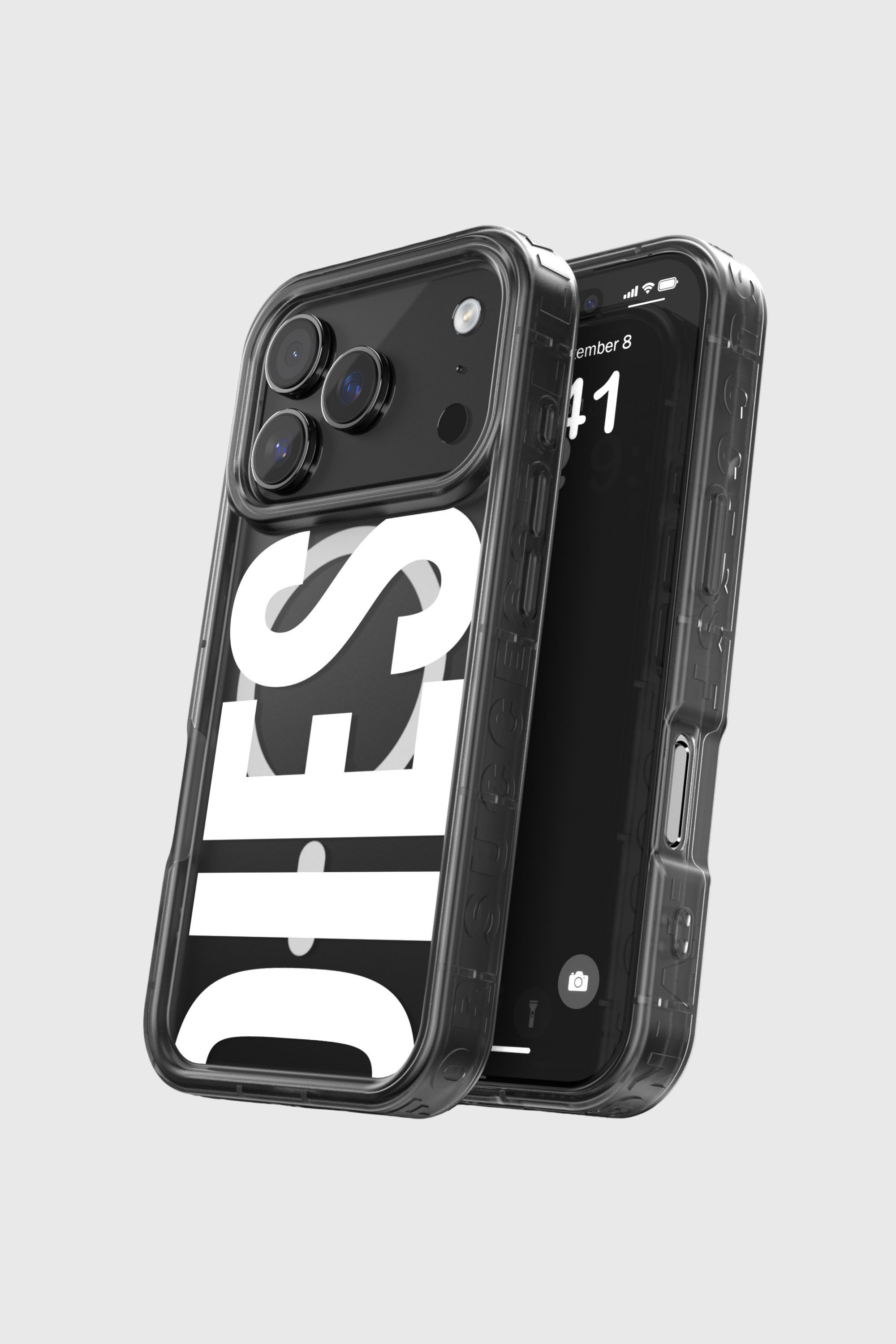 Diesel - 60437 MOULDED CASE, Funda Biscotto Bumper con Magsafe para iPhone 17 Pro Unisex in Negro - 4