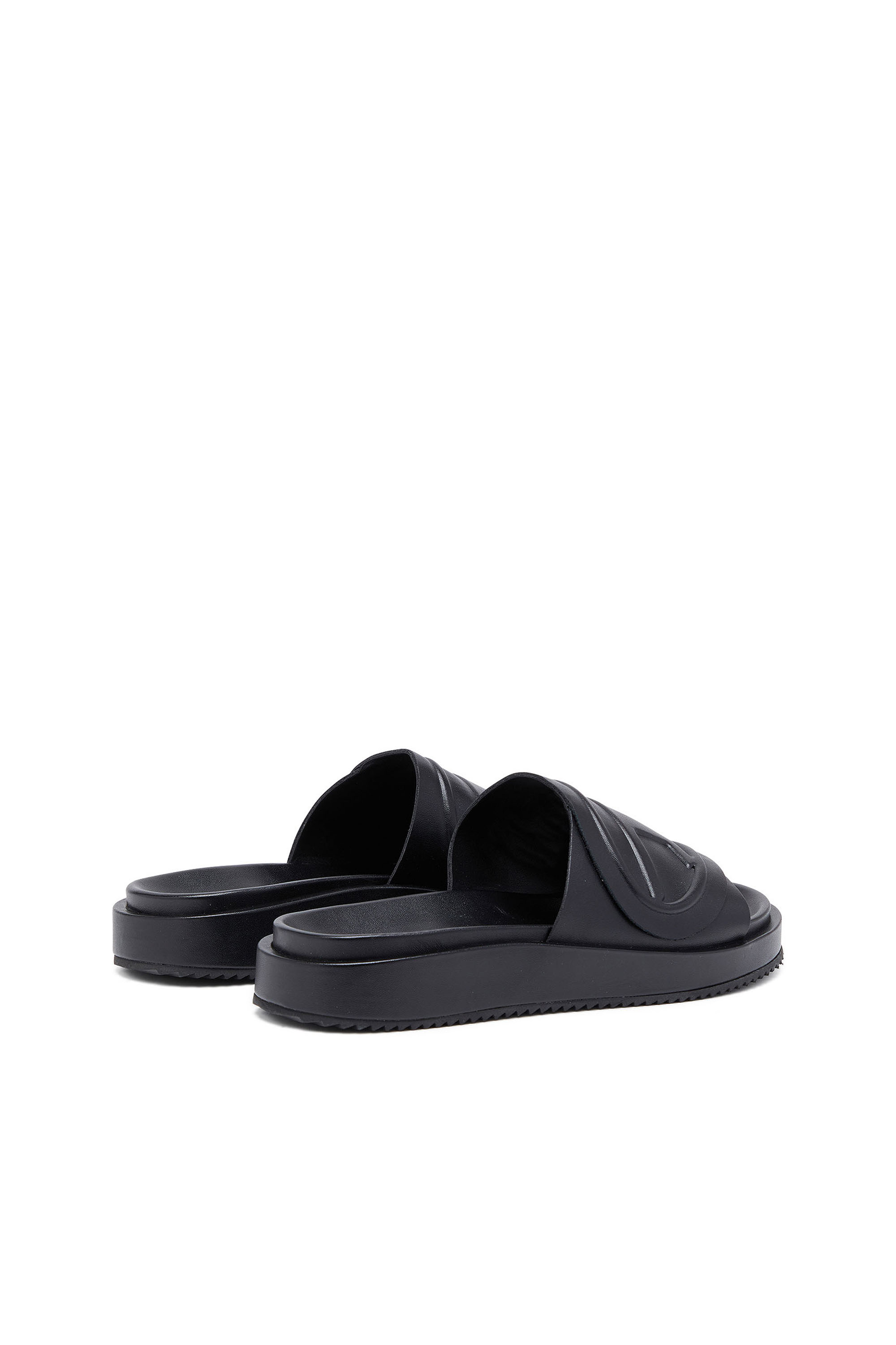 Diesel - SA-SLIDE D OVAL W, Mujer Sa-Slide D-Chanclas con correa Oval D in Negro - Image 3