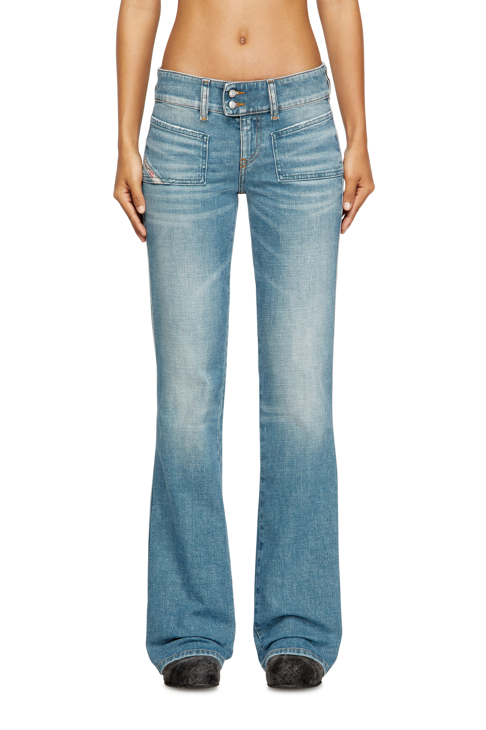 Diesel - Bootcut Jeans D-Hush 09M58 Mujer, Azul medio - 1