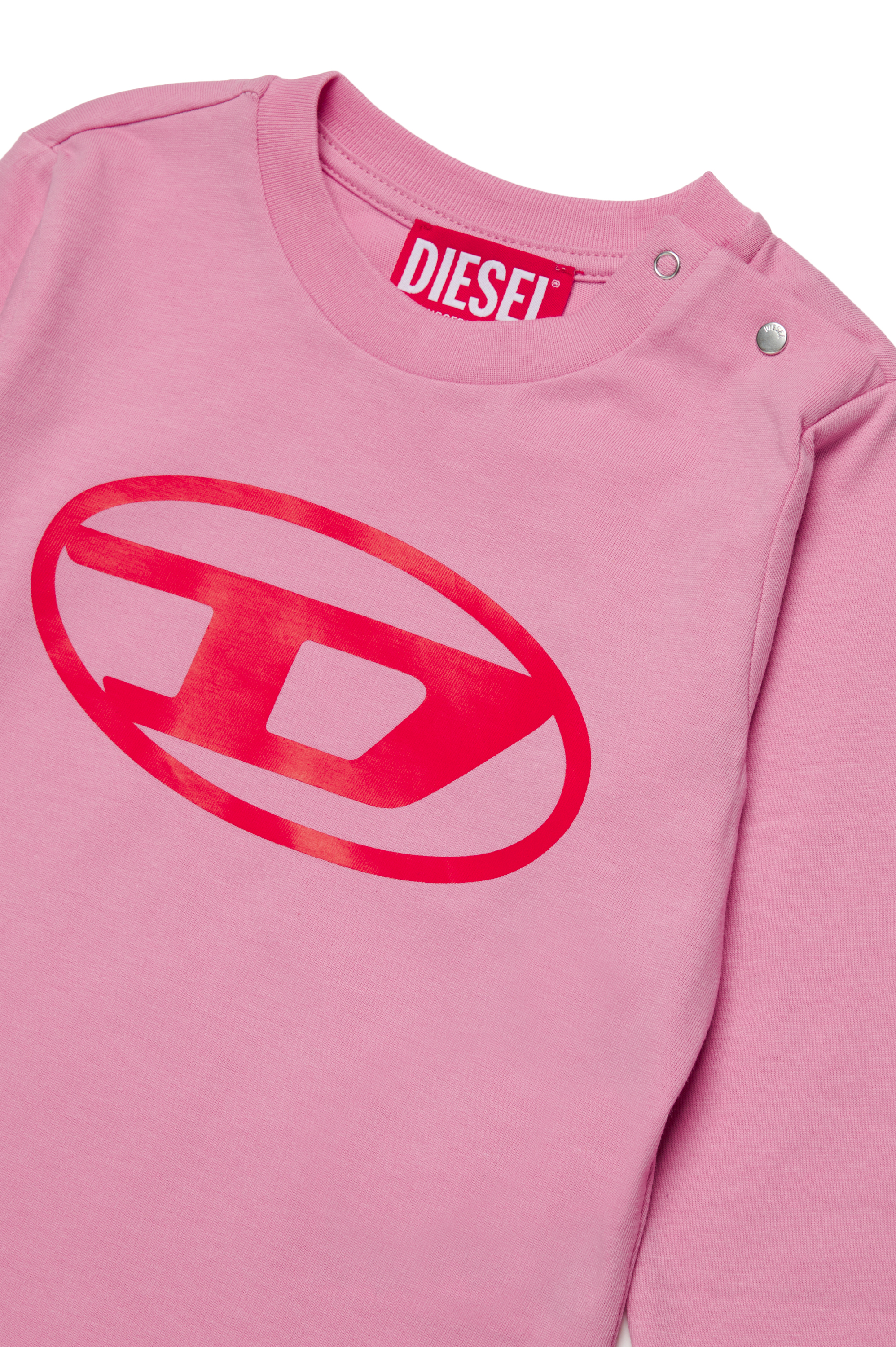 Diesel - TCERBLSB, Unisex Camiseta de manga larga con Oval D in Rosa - Image 3