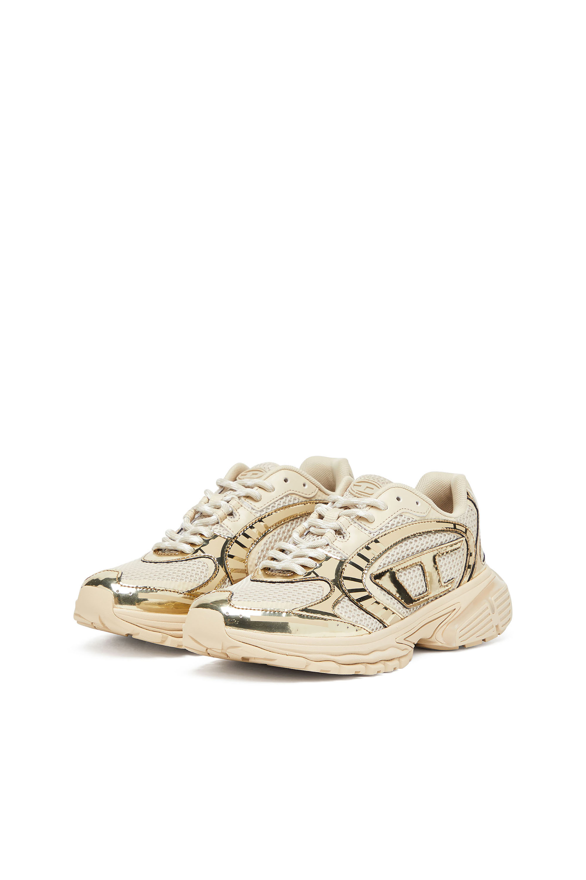 S-PRO-V-DENSE LOW W, Beige Diesel - S-PRO-V-DENSE LOW W, S-Pro-V-Dense-Deportivas de malla metálica con logotipo Oval D Mujer in Beige - 8