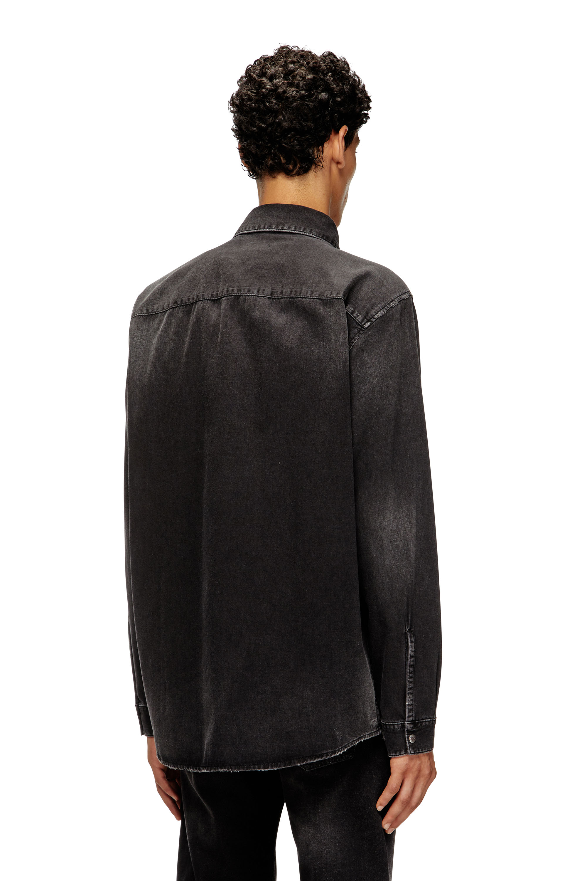 Diesel - D-SIMPLY, Camisa de denim de manga larga Hombre in Negro - 4