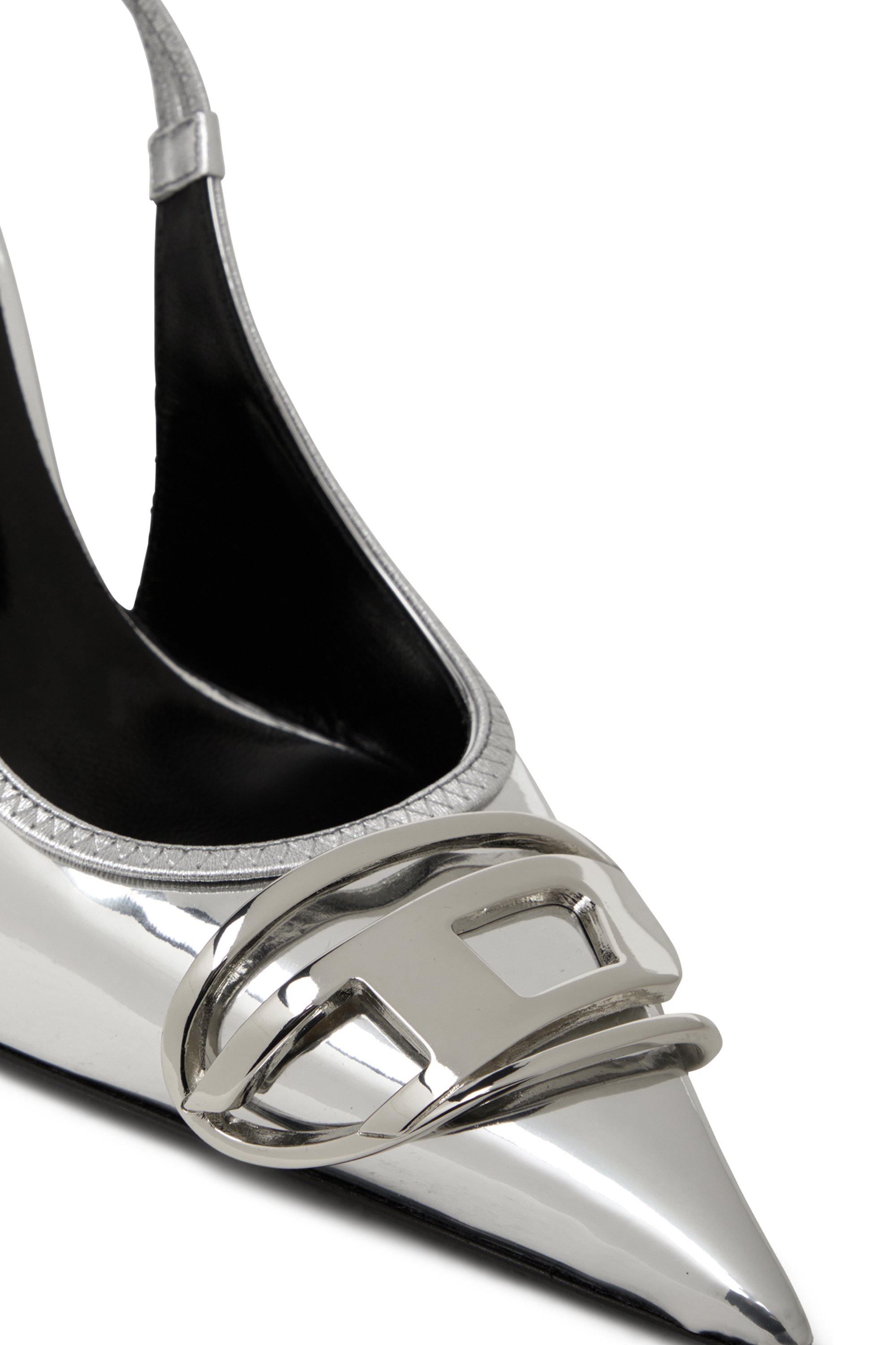 Diesel - D-VENUS SB, Mujer D-Venus-Zapatos de salón sin talón con acabado espejado in Plateado - Image 7