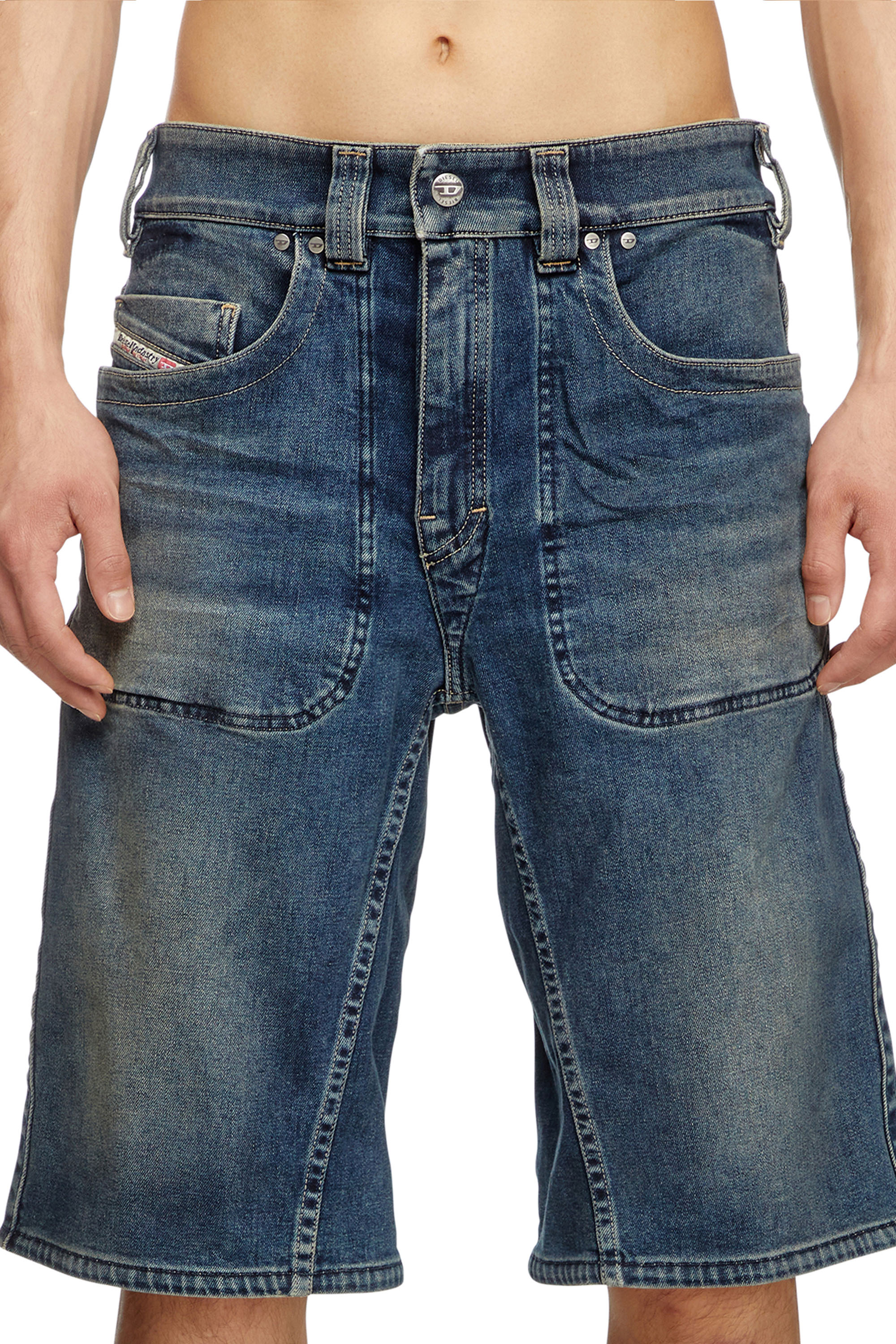 Diesel - D-MACRO-RE SHORT, Bermuda de Rehab denim Hombre in Azul marino - 5