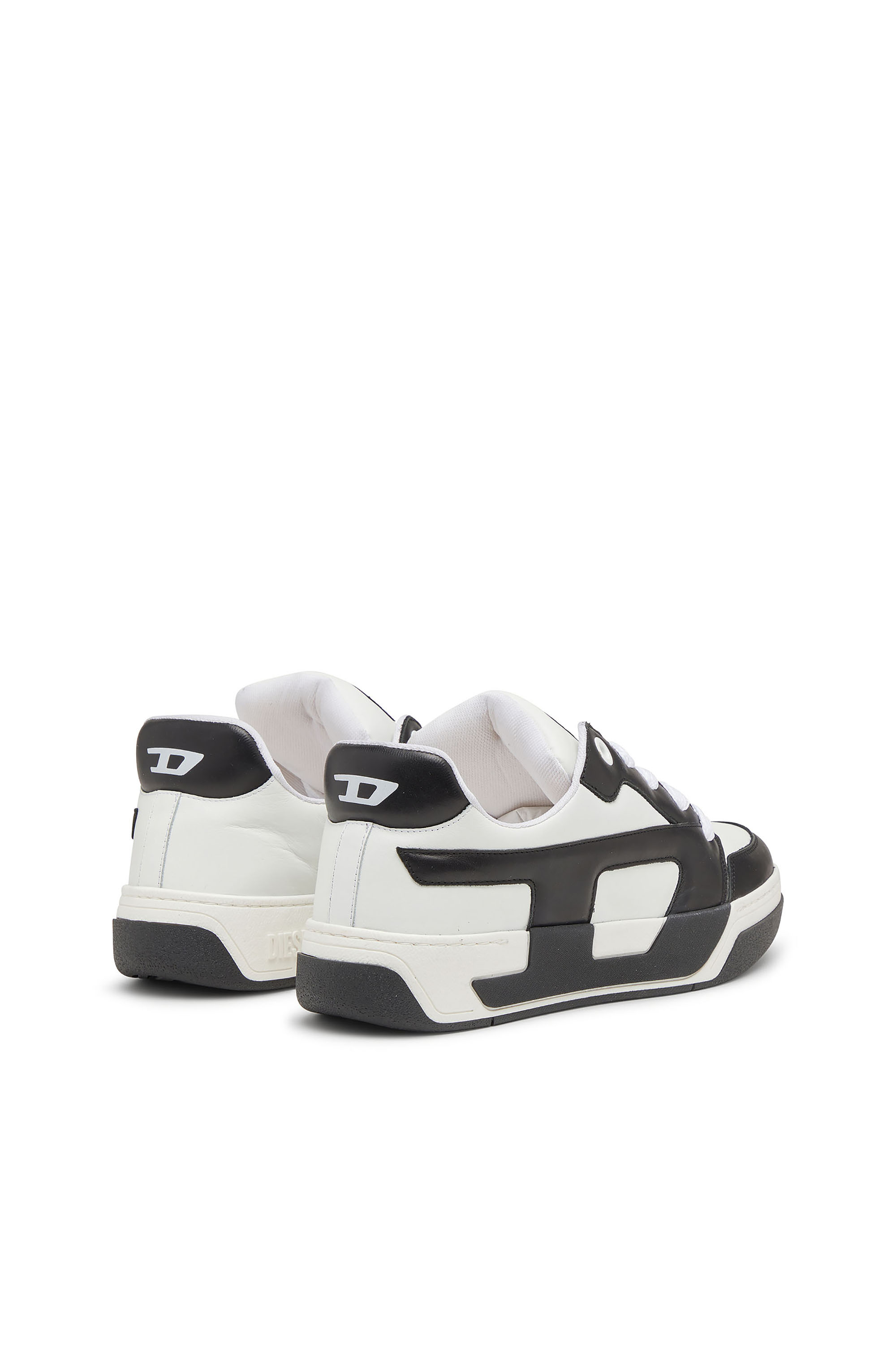 Diesel - S-D-OLLIE LOW, D-Ollie -Zapatillas en cuero de bloques de color Hombre in Blanco - 4