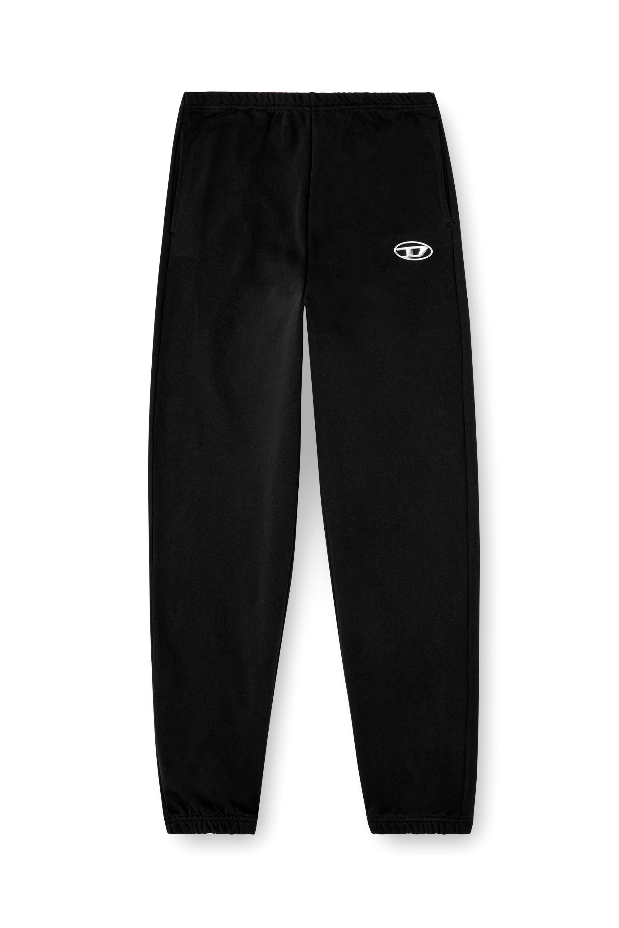 Diesel - P-LACYN-OD, Pantalones deportivos con logotipo Oval D con efecto metálico Mujer in Negro - 3