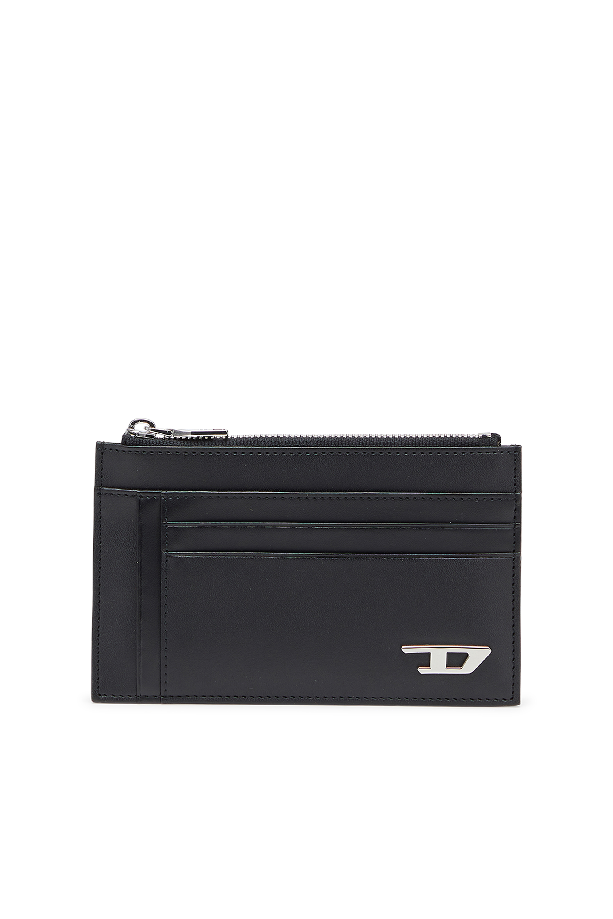 Diesel - D-LOGO 2.0 CARD CASE VI, Tarjetero de piel con bolsillo con zip Hombre in Negro - 1
