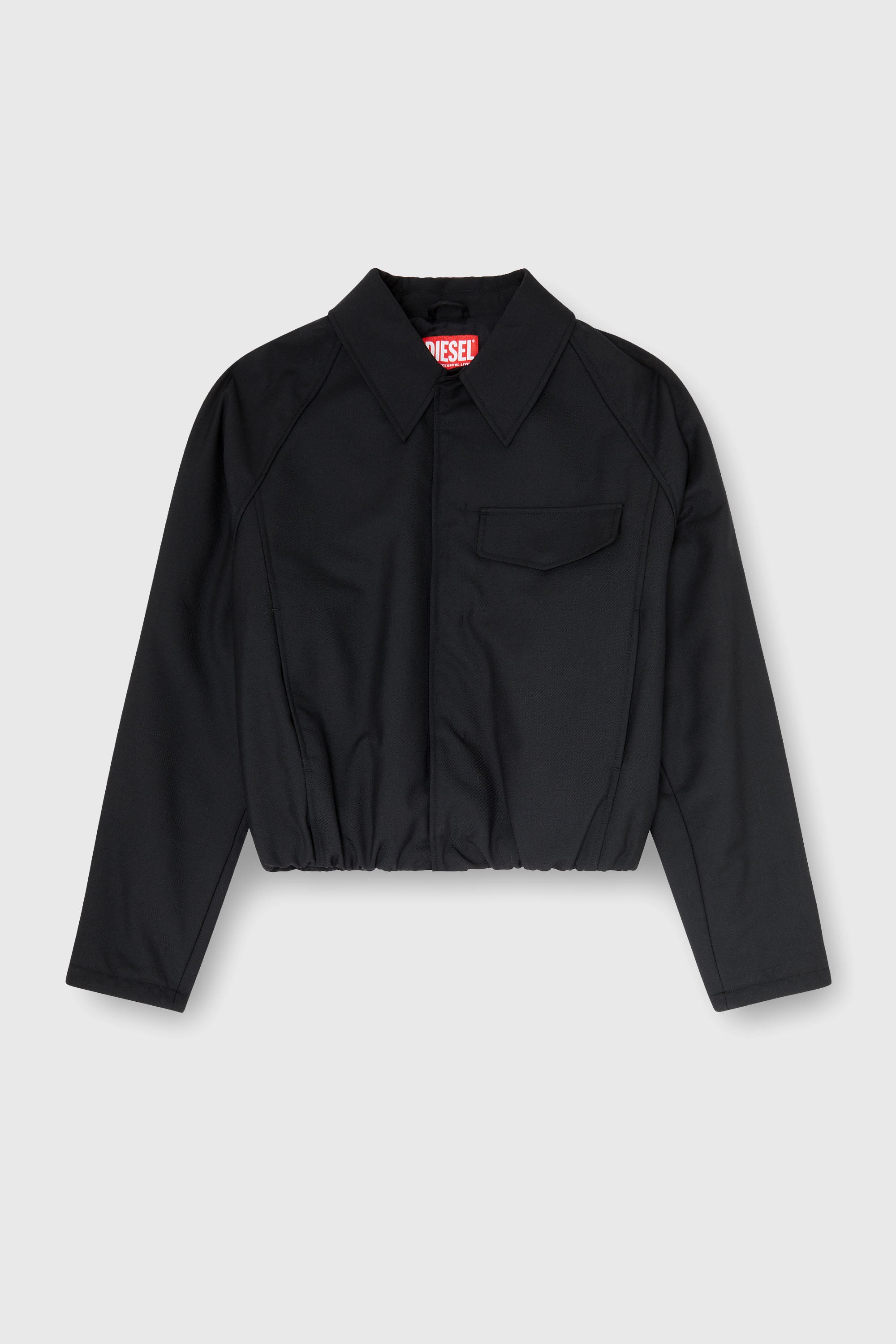 Diesel - J-ATTOR-COOL, Cazadora bomber fruncida de mezcla de lana Hombre in ToBeDefined - 2