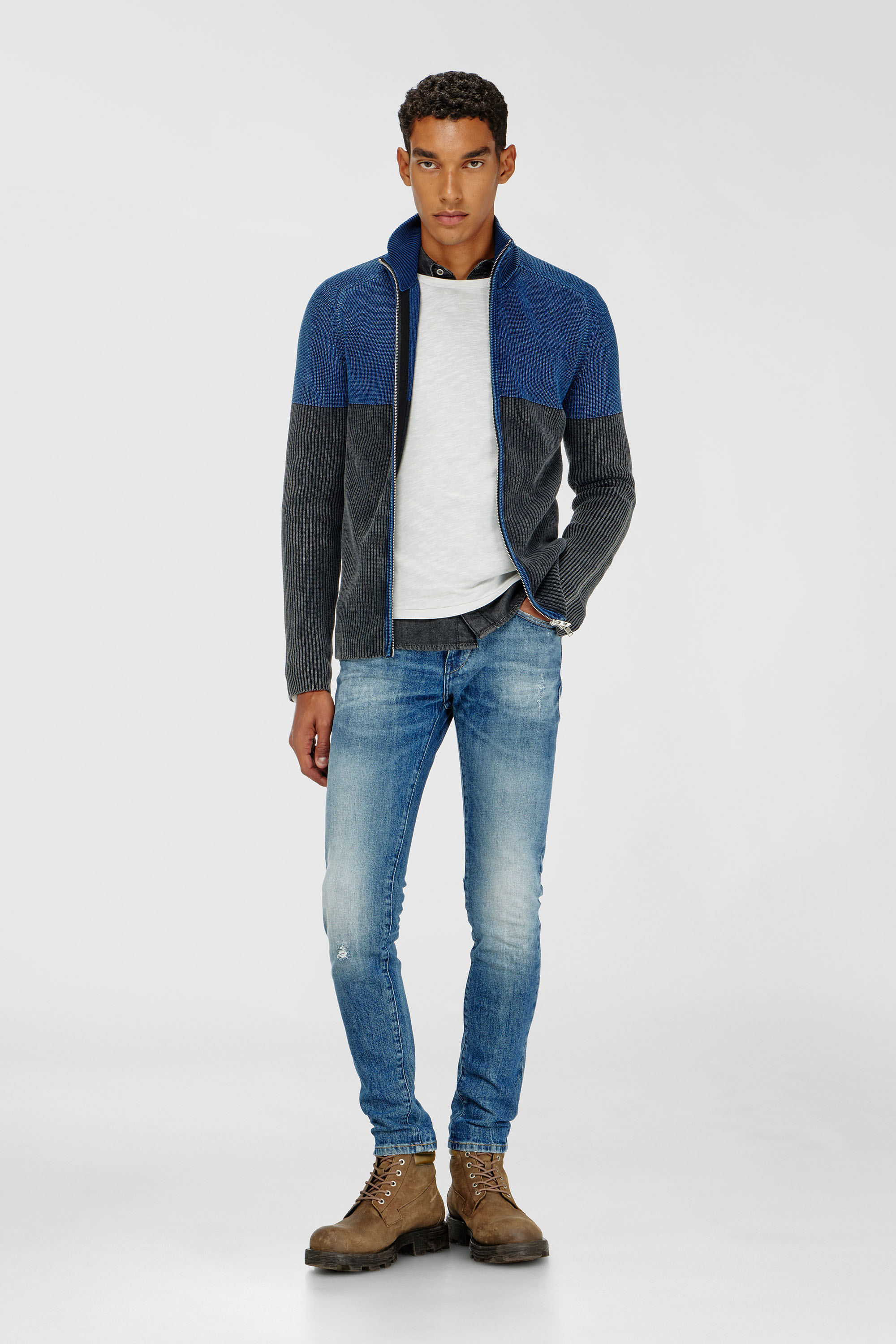 Diesel - Slim Jeans 2019 D-Strukt 0KICR Hombre, Azul medio - 1