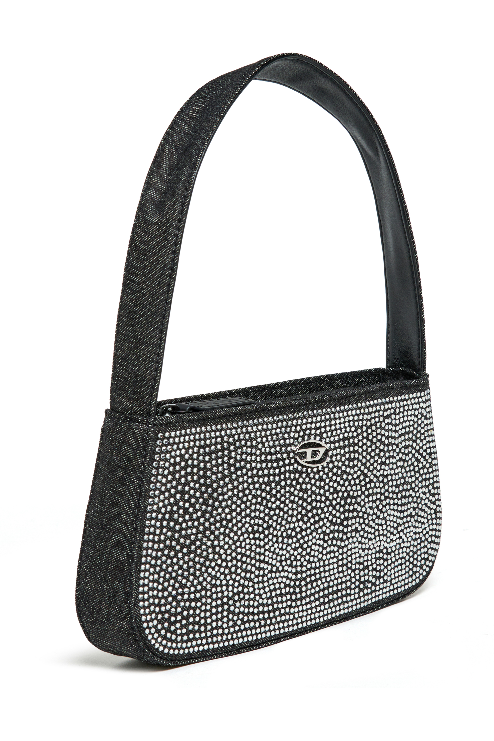 Diesel - WJULIE, WJulie - Bolso de algodón con strass Mujer in Negro - 3