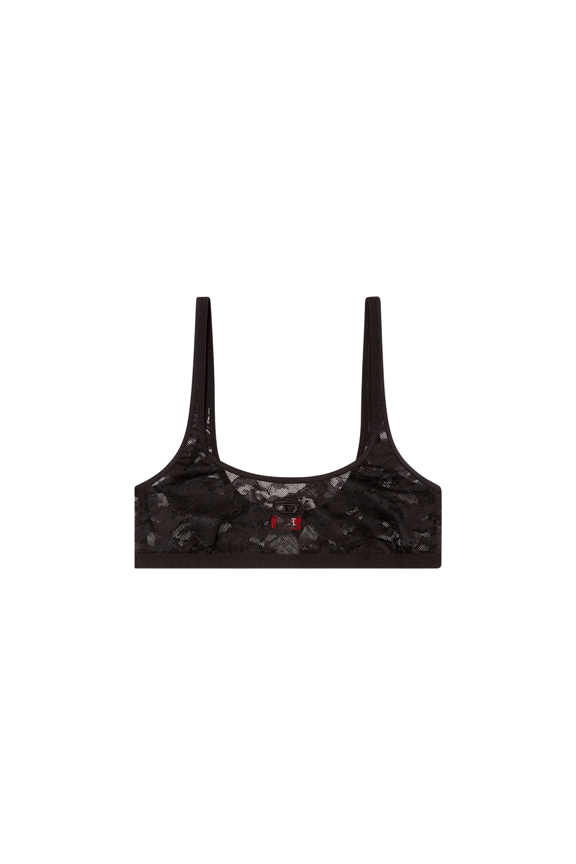 Diesel - KELSI-UTLT, Bralette en encaje de camuflaje Mujer in Negro - 4