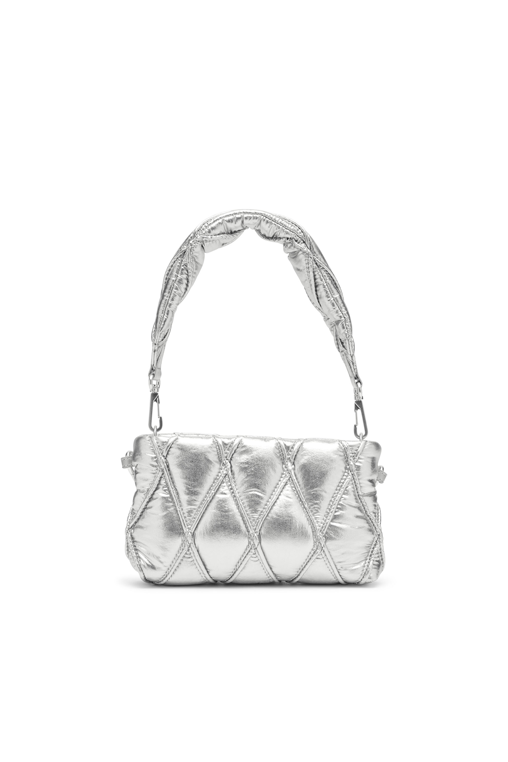 Diesel - CHARM-D POUCH, Monedero de nailon acolchado met&aacute;lico Mujer in ToBeDefined - 2