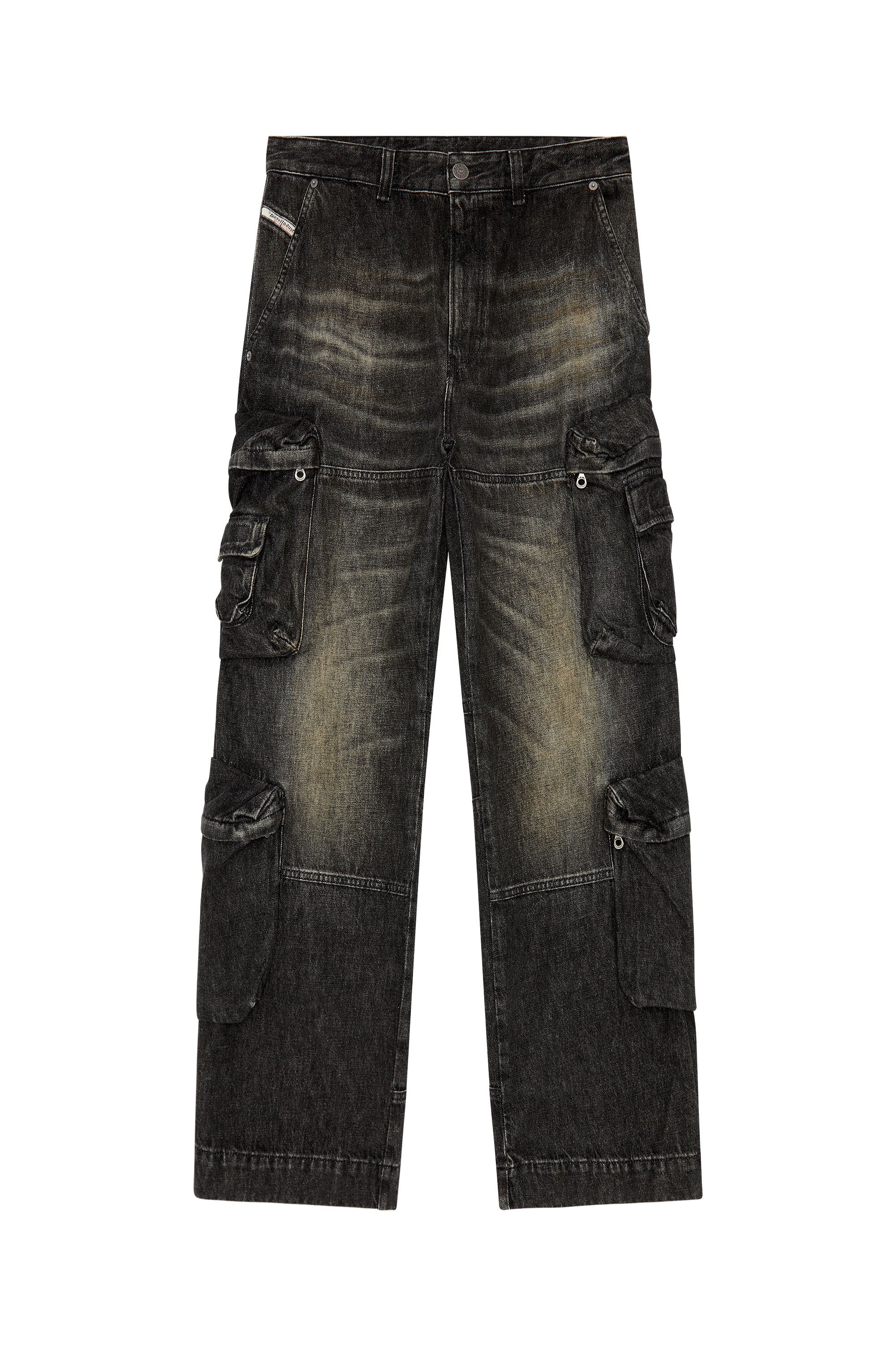 Diesel - Straight Jeans D-Fish 0GHAA, Negro/Gris oscuro - Image 5