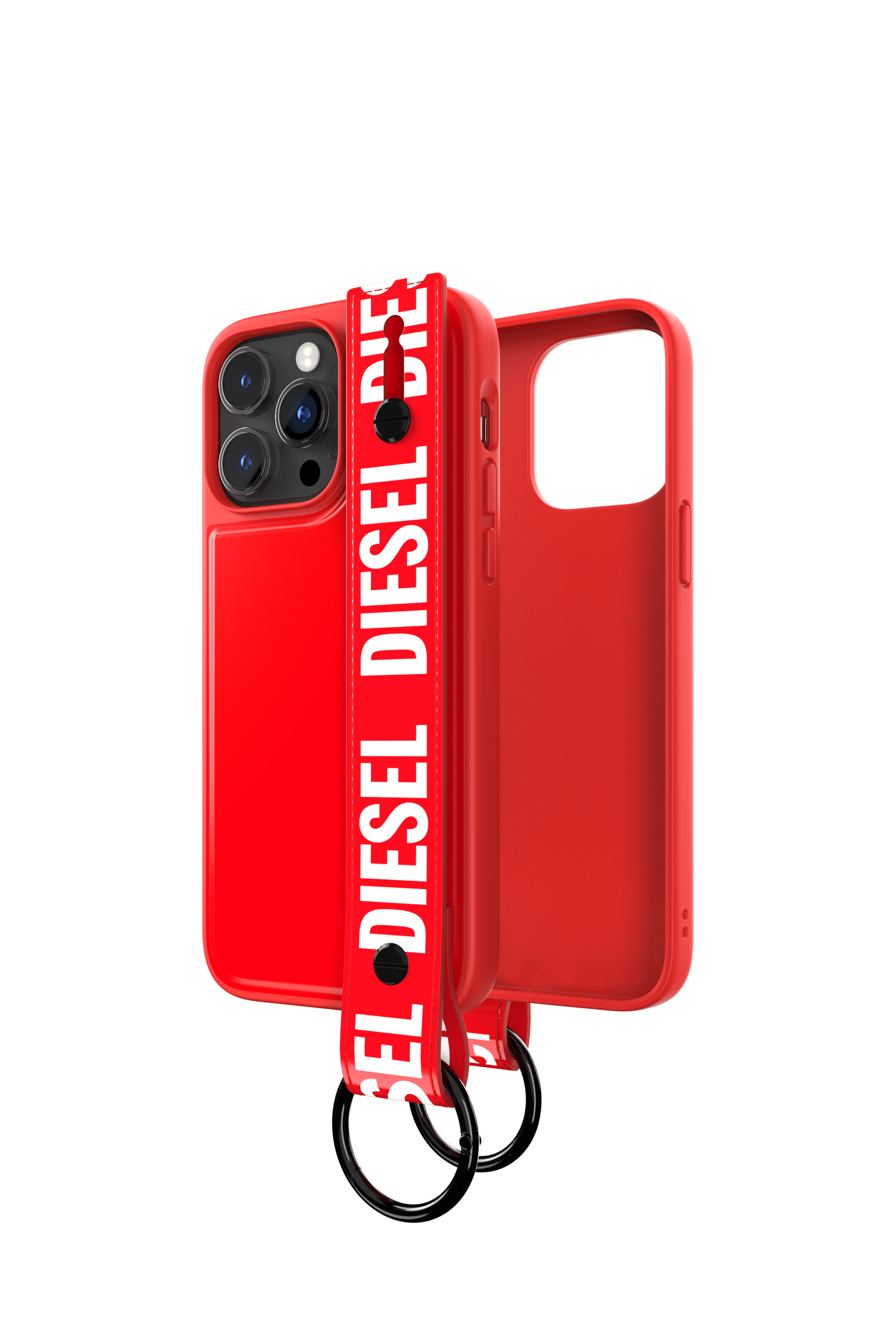 Diesel - 50288 MOULDED CASE, Funda con correa de mano por iPhone 14 Pro Max Unisex in Rojo - 1