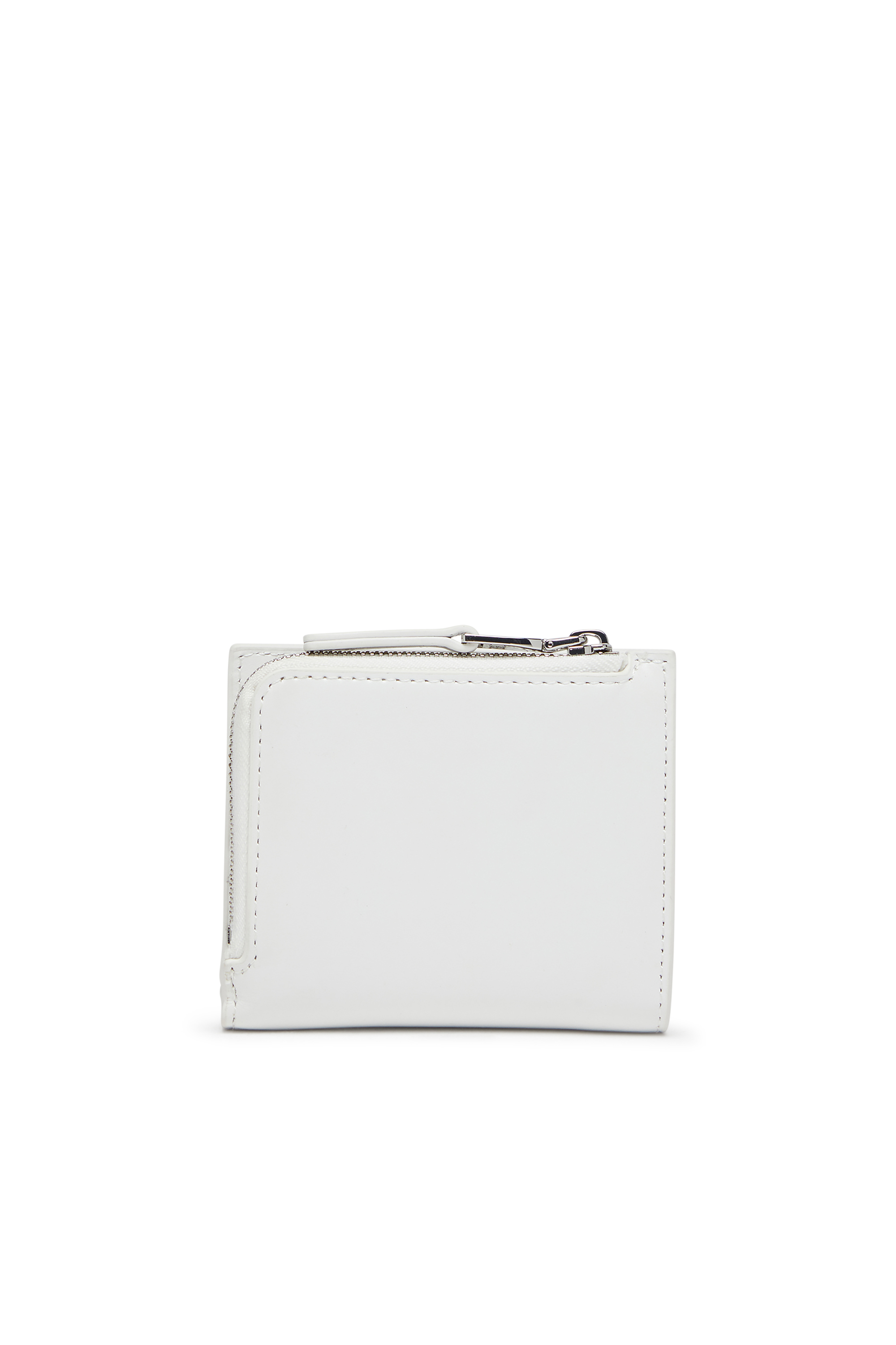 Diesel - 1DR BI FOLD ZIP L, Cartera de cuero que se pliega por la mitad Mujer in Blanco - 2