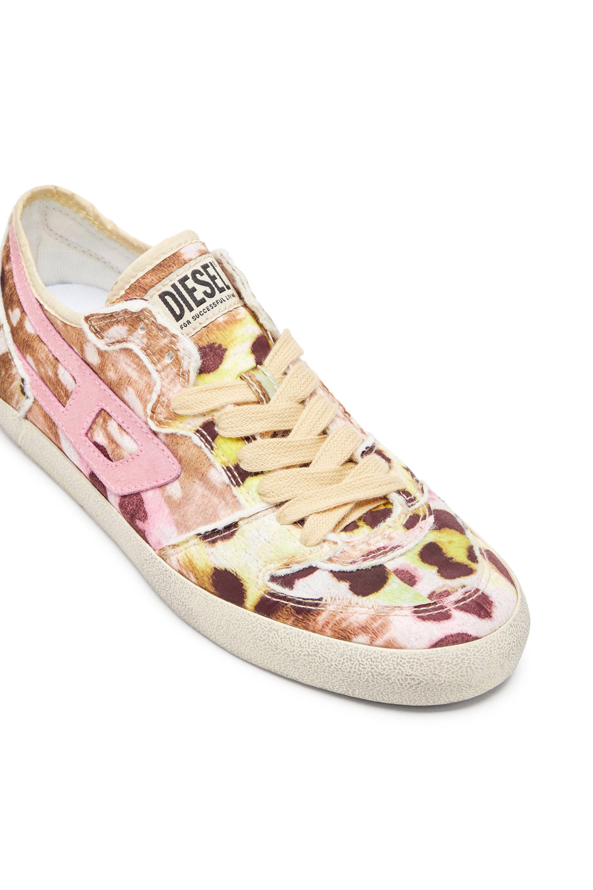 Diesel - S-LEROJI D-1 LOW W, Deportivas desgastadas de nailon estampado Mujer in Multicolor - 6