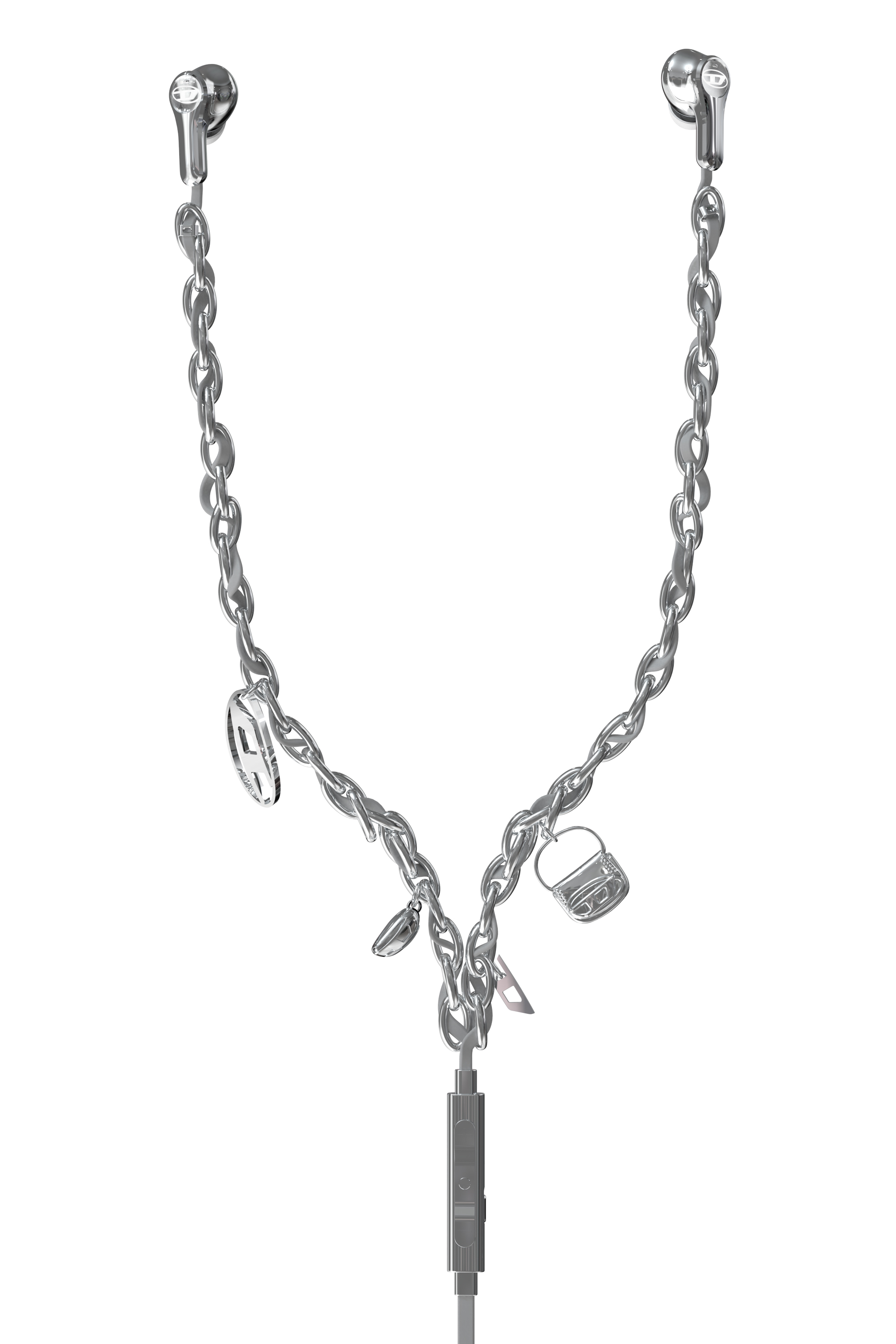 Diesel - 60458  WIRED EARBUDS, Auriculares con cable y charms Unisex in Plateado - 1