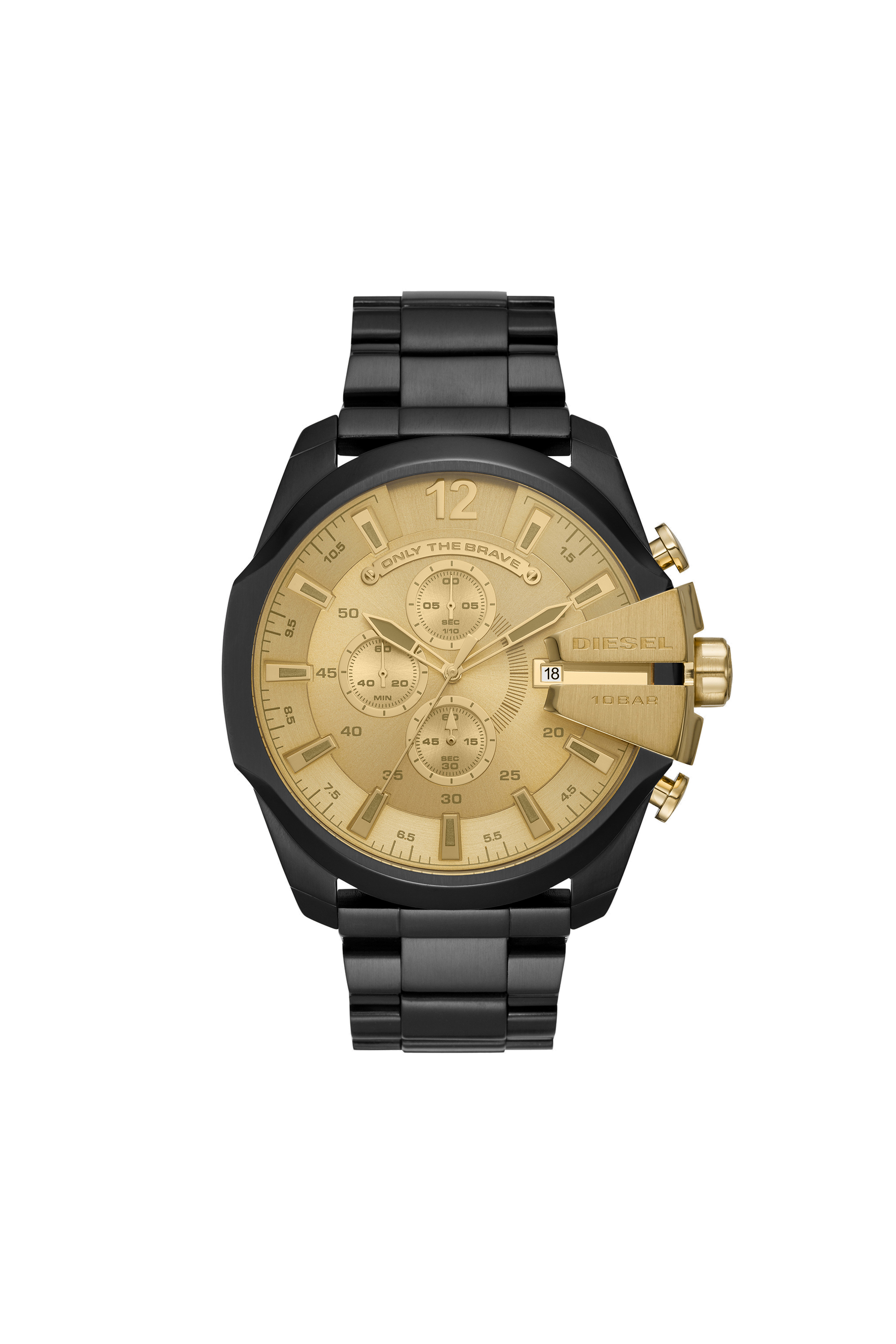 Diesel - DZ4485, Mega Chief reloj cron&oacute;grafo en acero inoxidable negro Hombre in Negro - 1