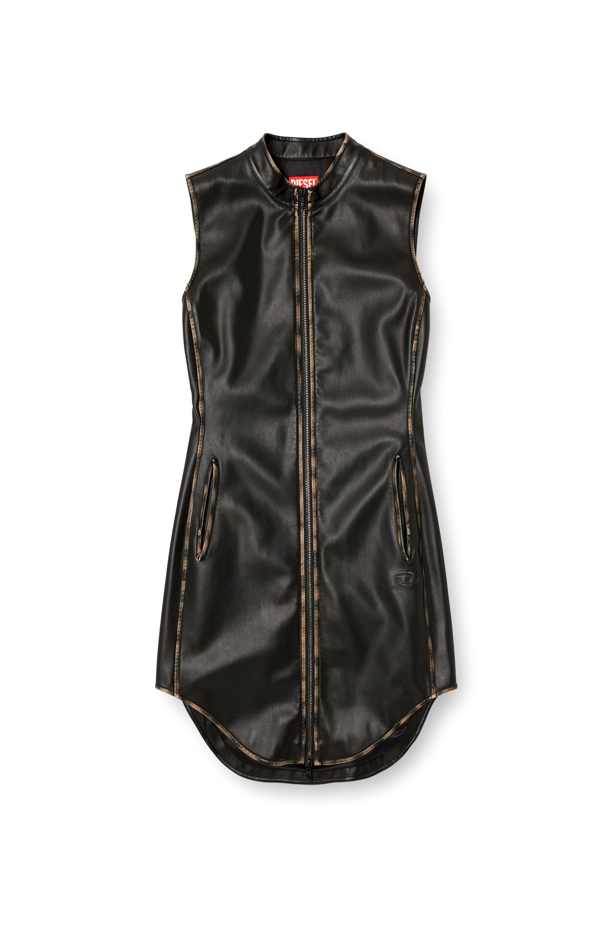 Diesel - D-ENEAS, Vestido de tejido técnico tratado Mujer in Multicolor - 3