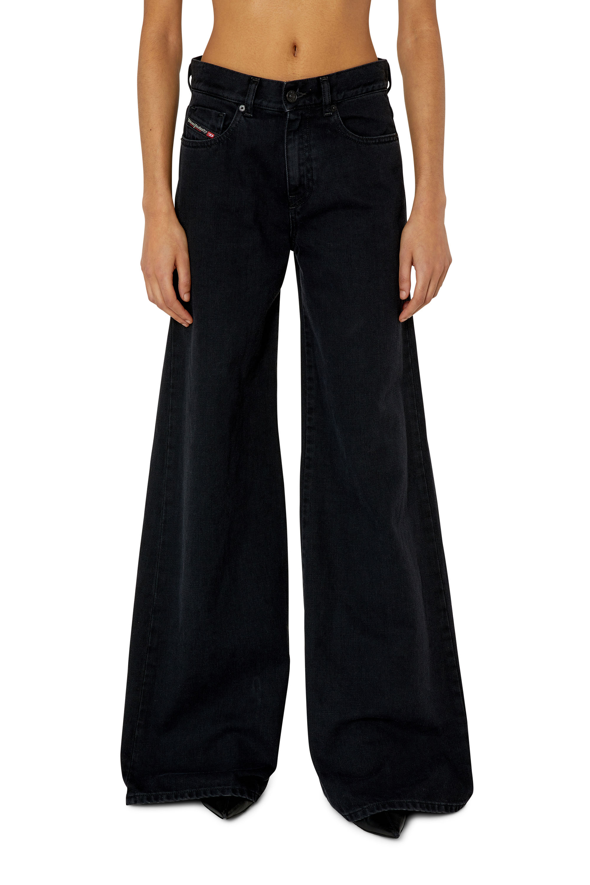 Diesel - 1978 Z09RL Bootcut and Flare Jeans, Negro/Gris oscuro - Image 1