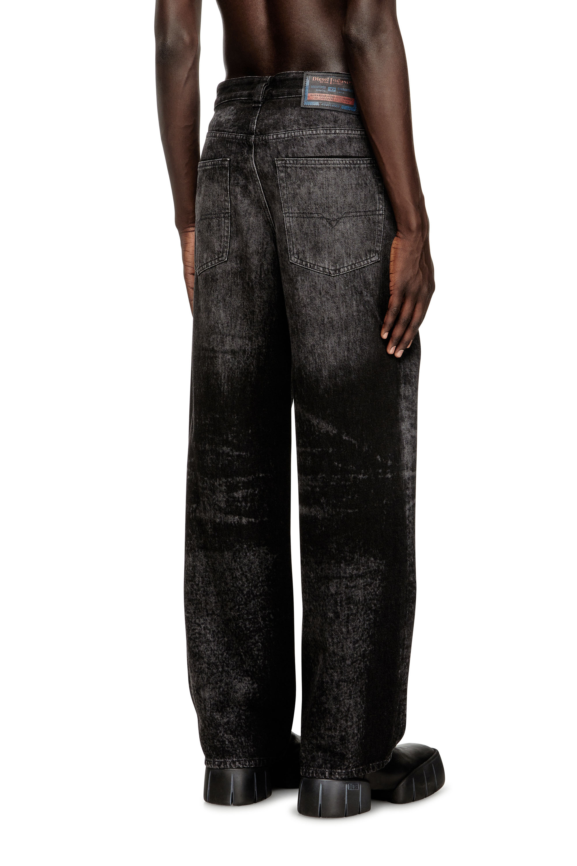 Diesel - Relaxed Jeans 2001 D-Macro 007DB Hombre, Negro/Gris oscuro - 4