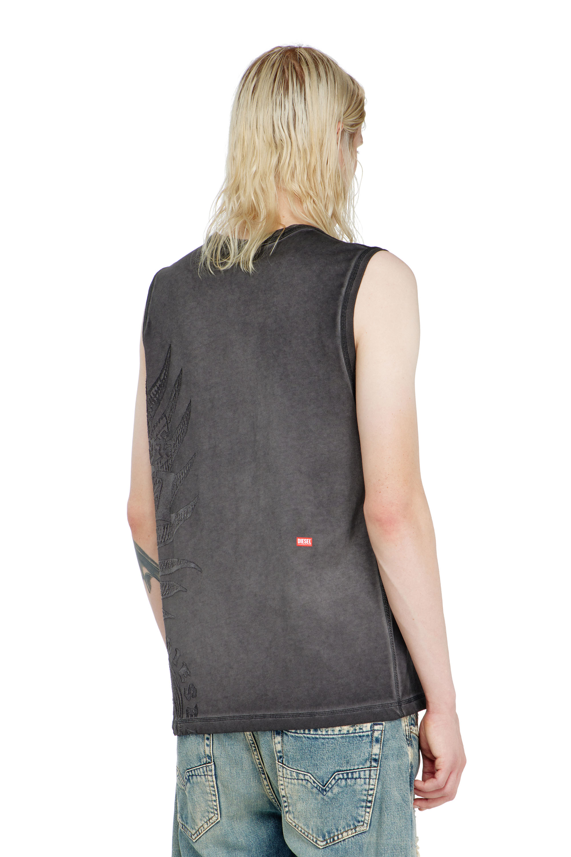 Diesel - T-RAWBISCO, Top sin mangas con gr&aacute;ficos en relieve Hombre in ToBeDefined - 4