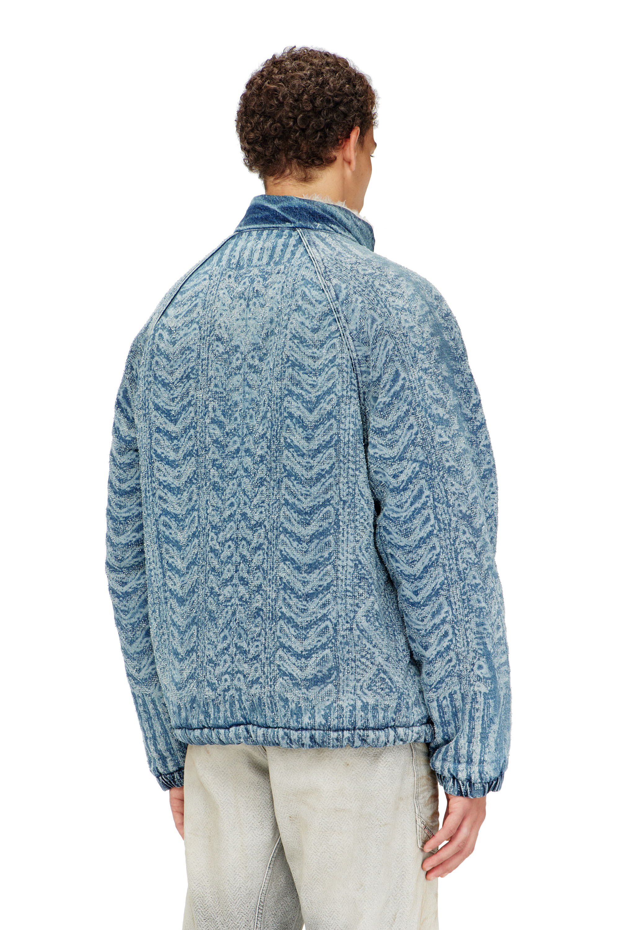 Diesel - D-KRAPS-S, Chaqueta de denim efecto punto trenzado Hombre in Azul marino - 4