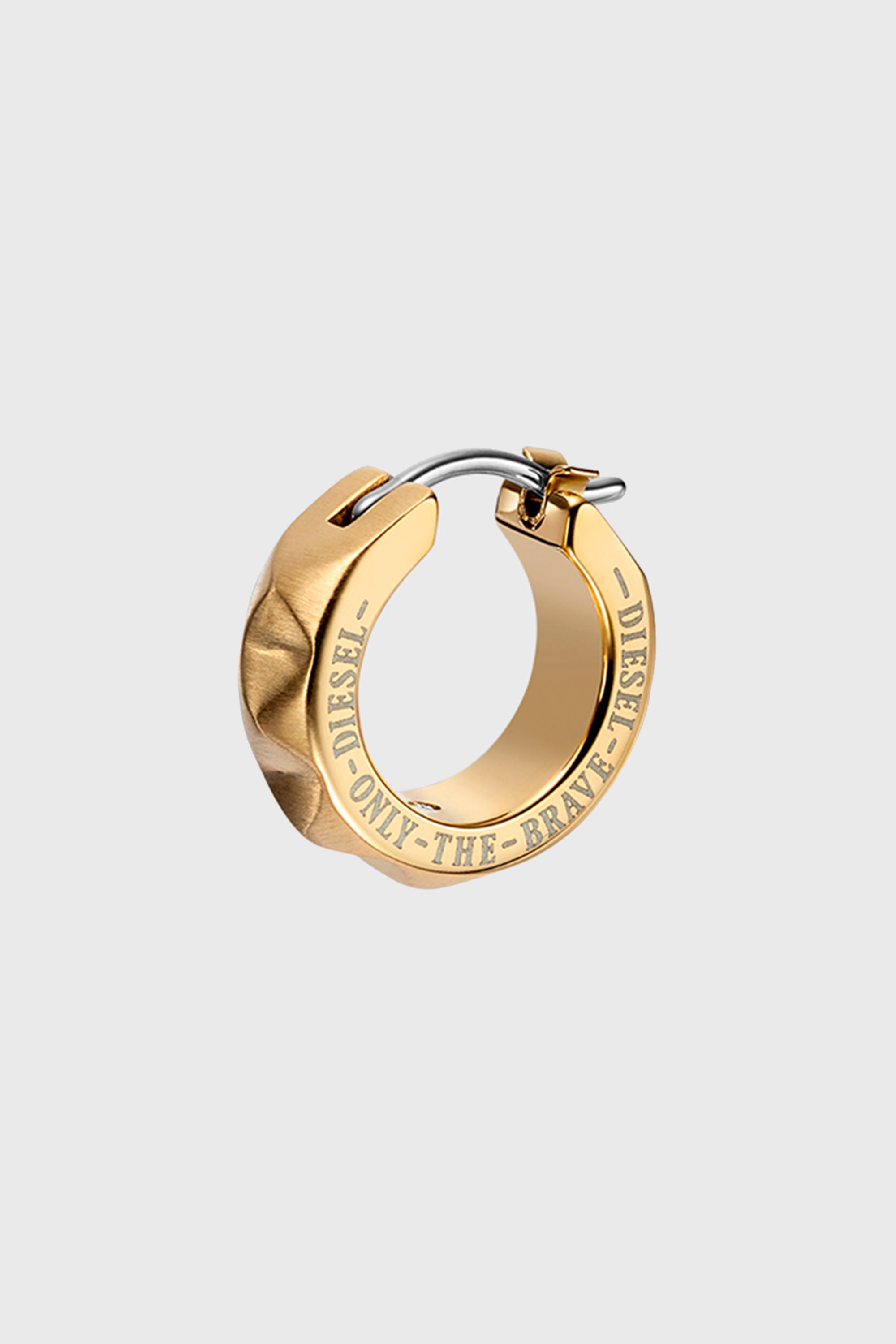 Diesel - DX1417, Unisex's Gold-Tone Stainless Steel single hoop earring in Gold - 1