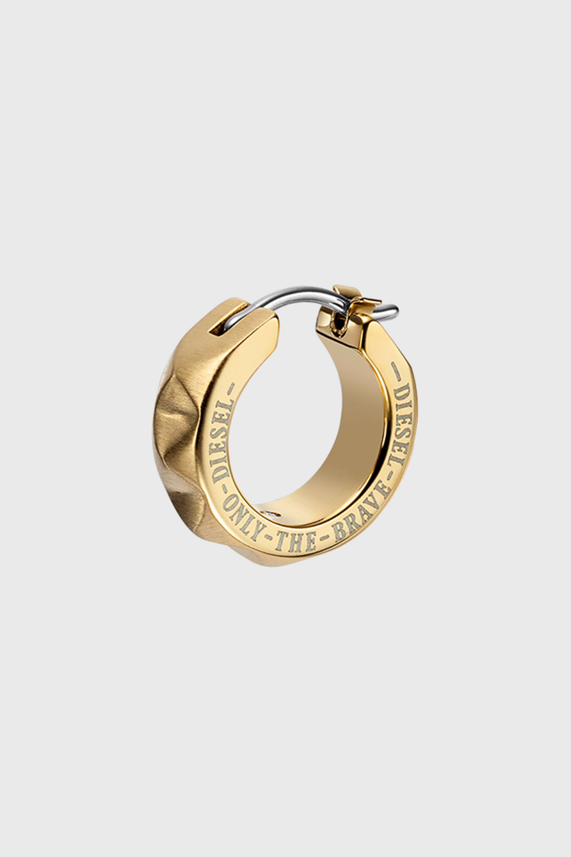 Diesel - DX1417, Pendiente de aro de acero dorado Unisex in Dorado - 1