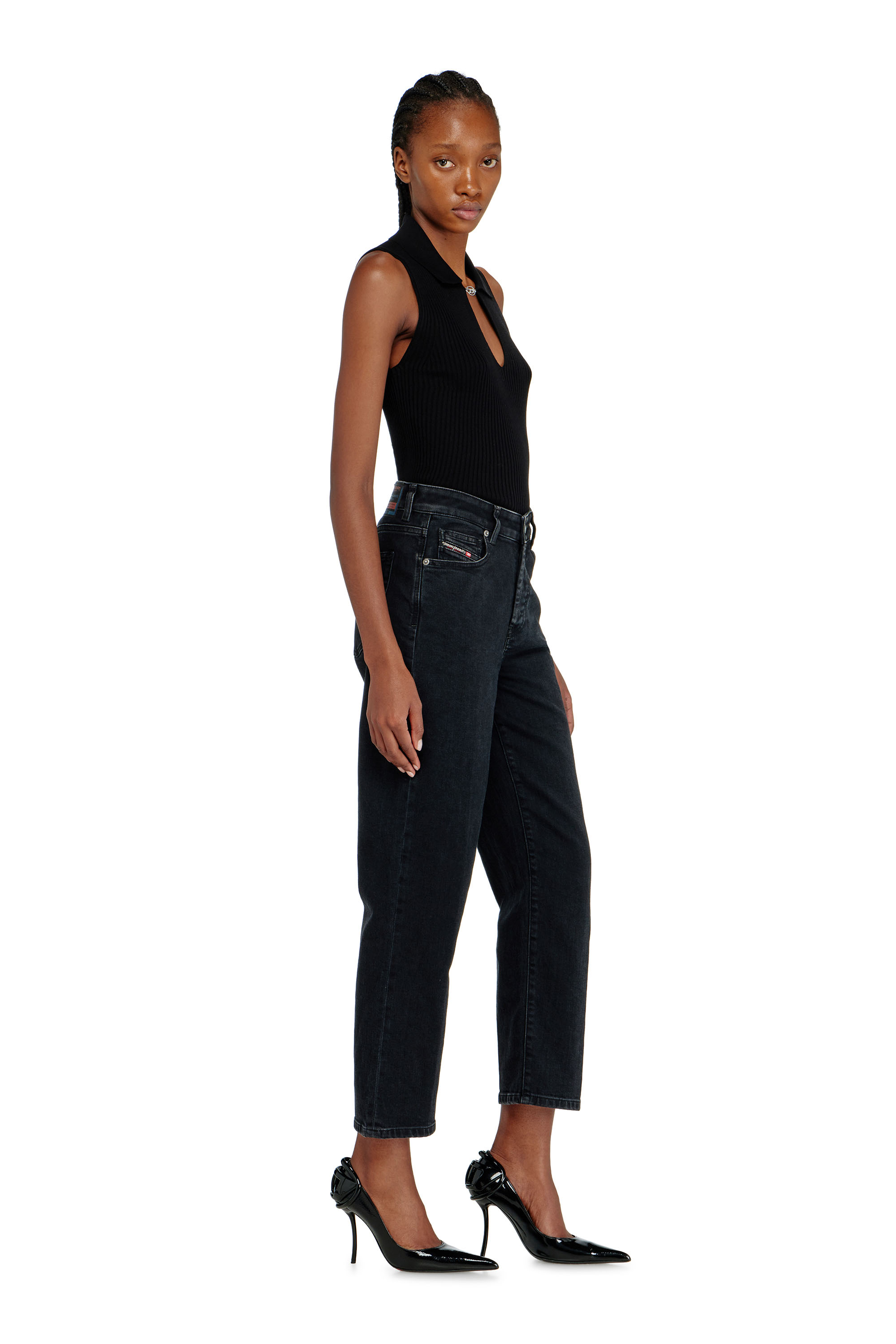 Diesel - Regular Jeans 1981 D-Went 09N89 Mujer, Negro/Gris oscuro - 2